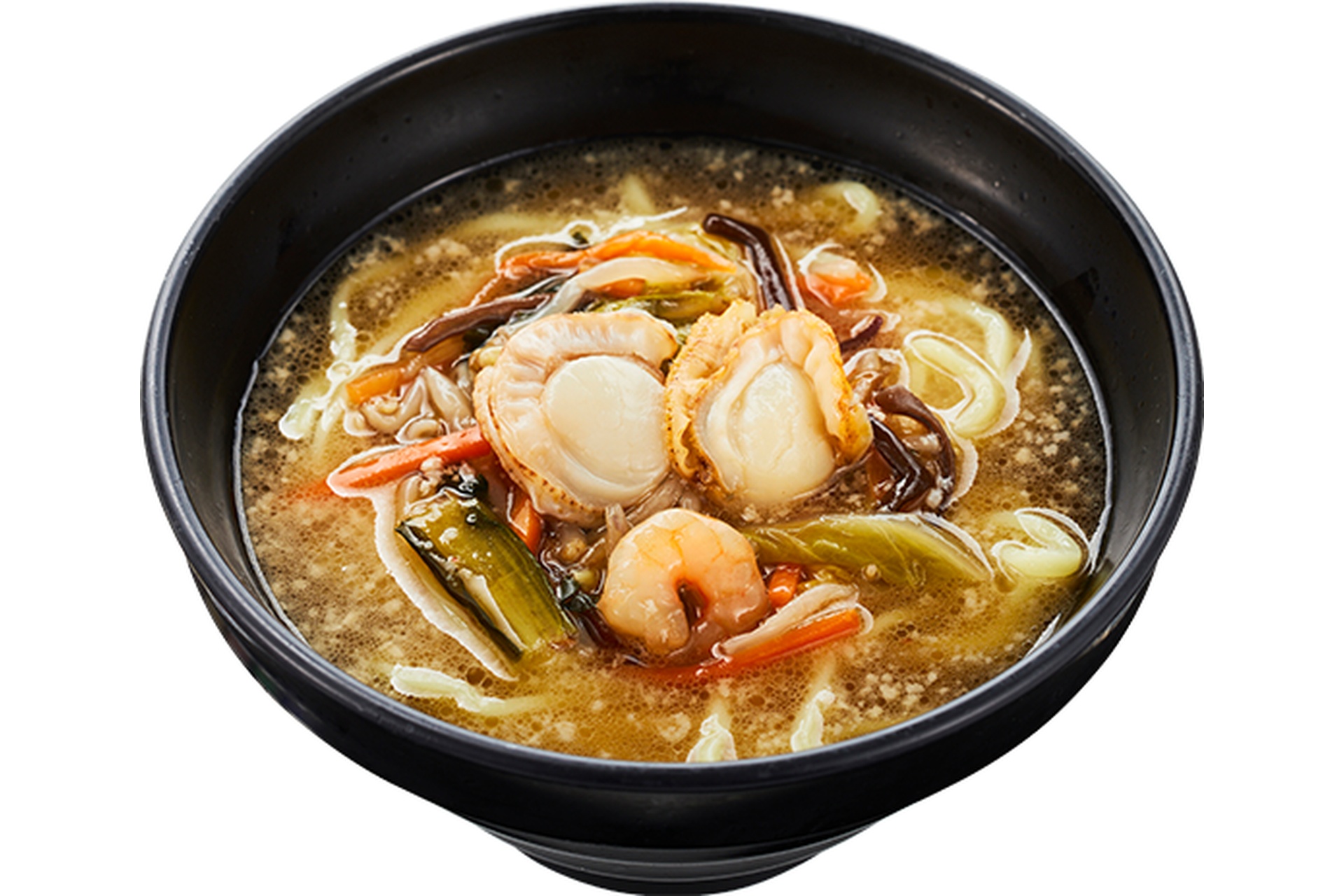 青森県産 ボイルほたて入り五目野菜あんかけ醤油ラーメン
