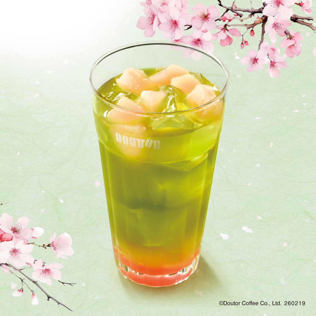 「桜香る ピーチグリーンティー」（550円）