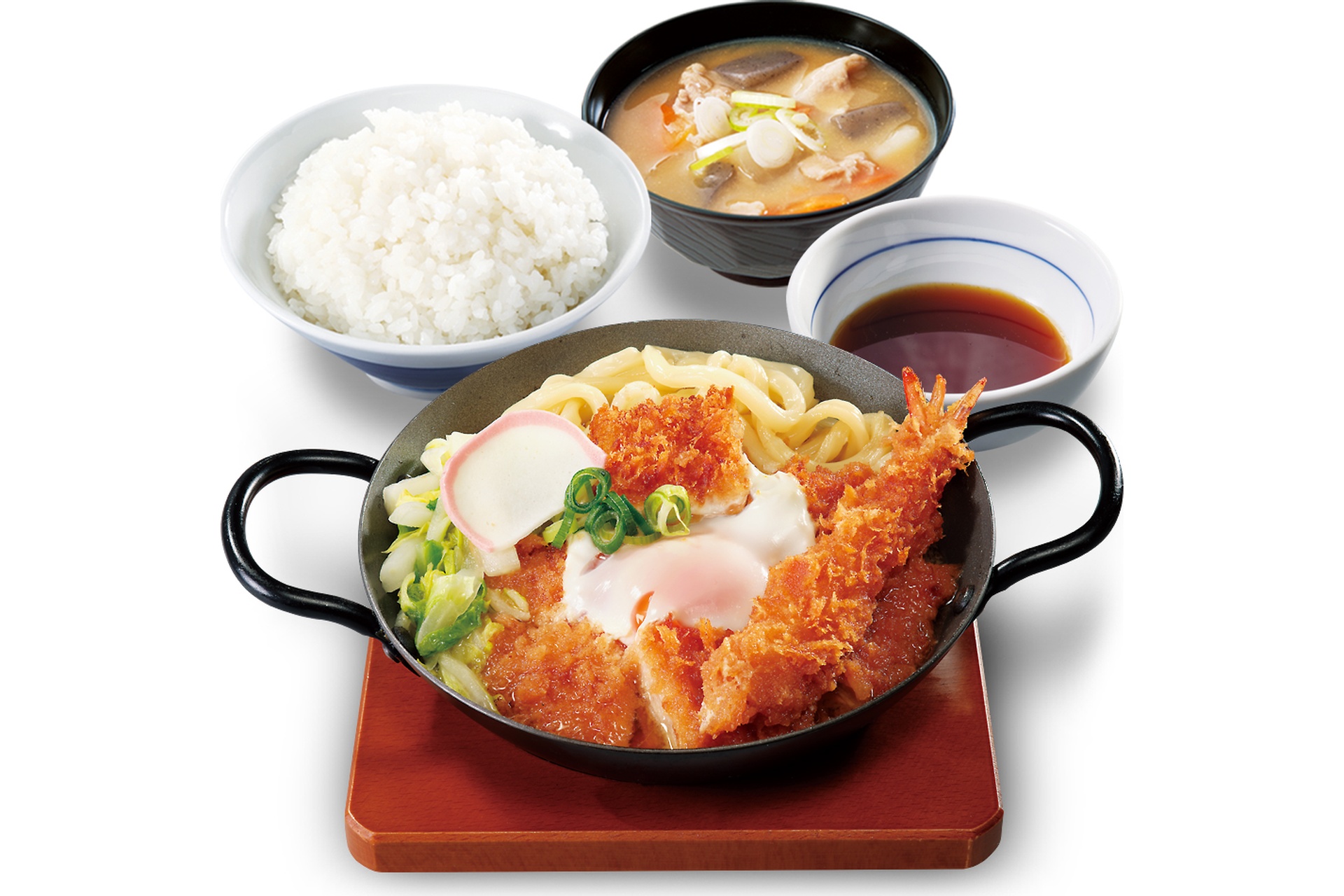 鍋焼きカツ煮定食