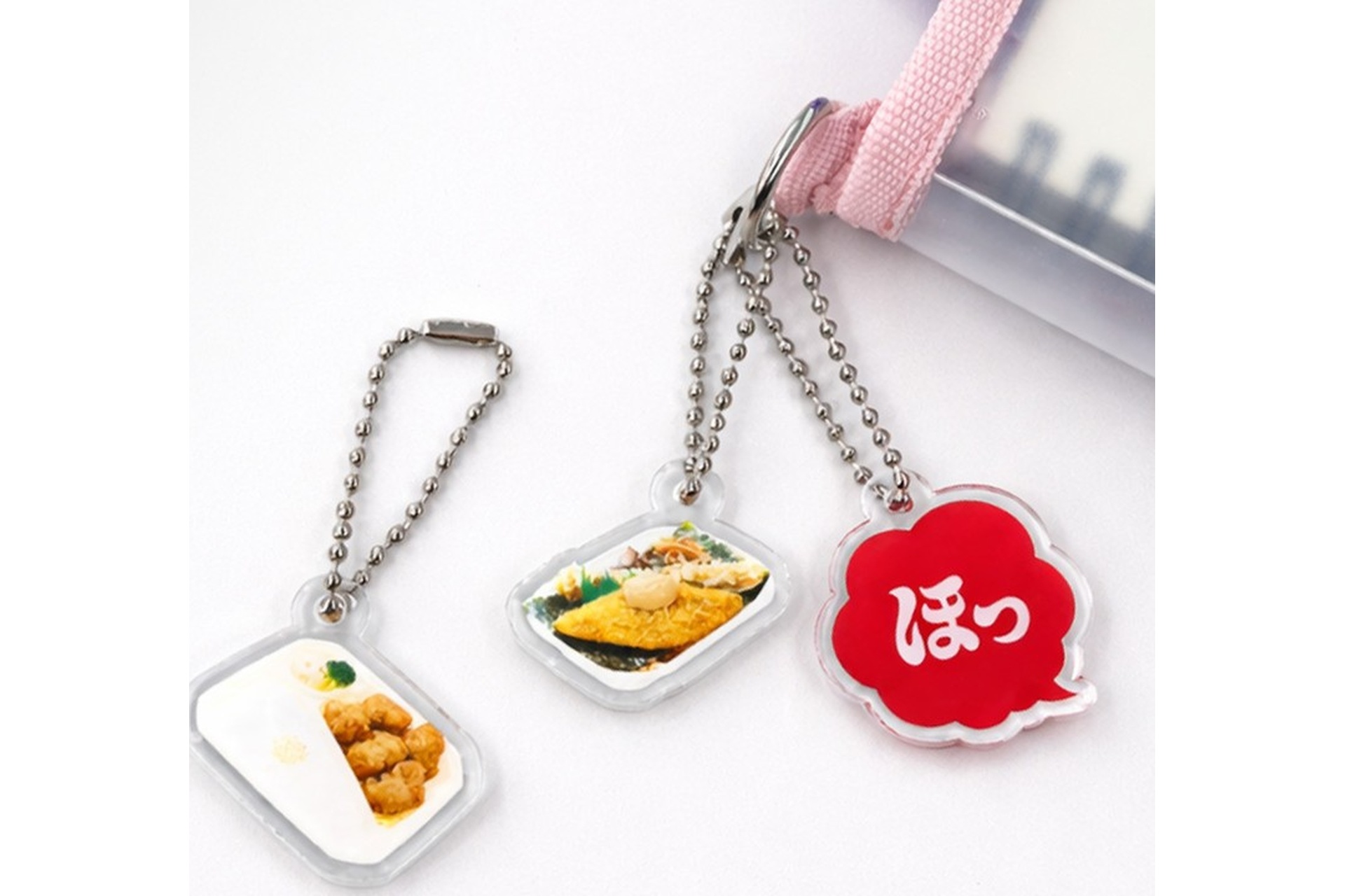 アクリルキーホルダー（唐揚弁当/のり弁当/「ほっ」シリーズ）