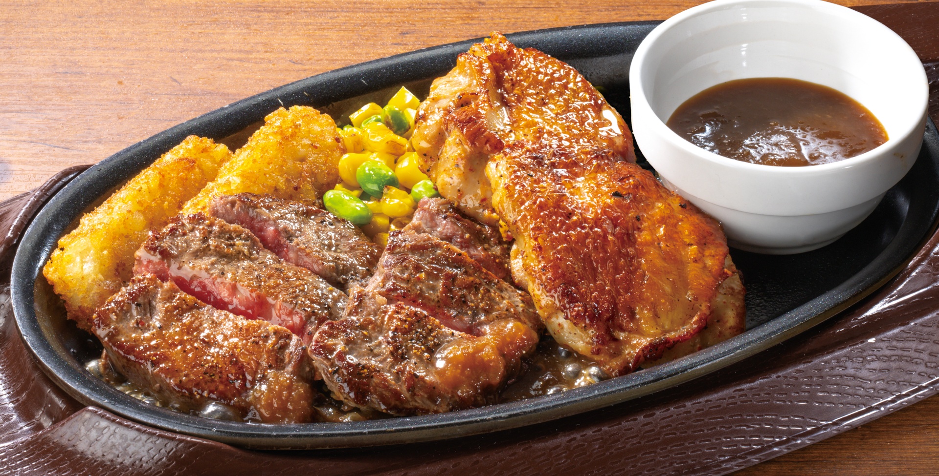 赤身ビーフステーキ 約100g＆若鶏スパイス焼き