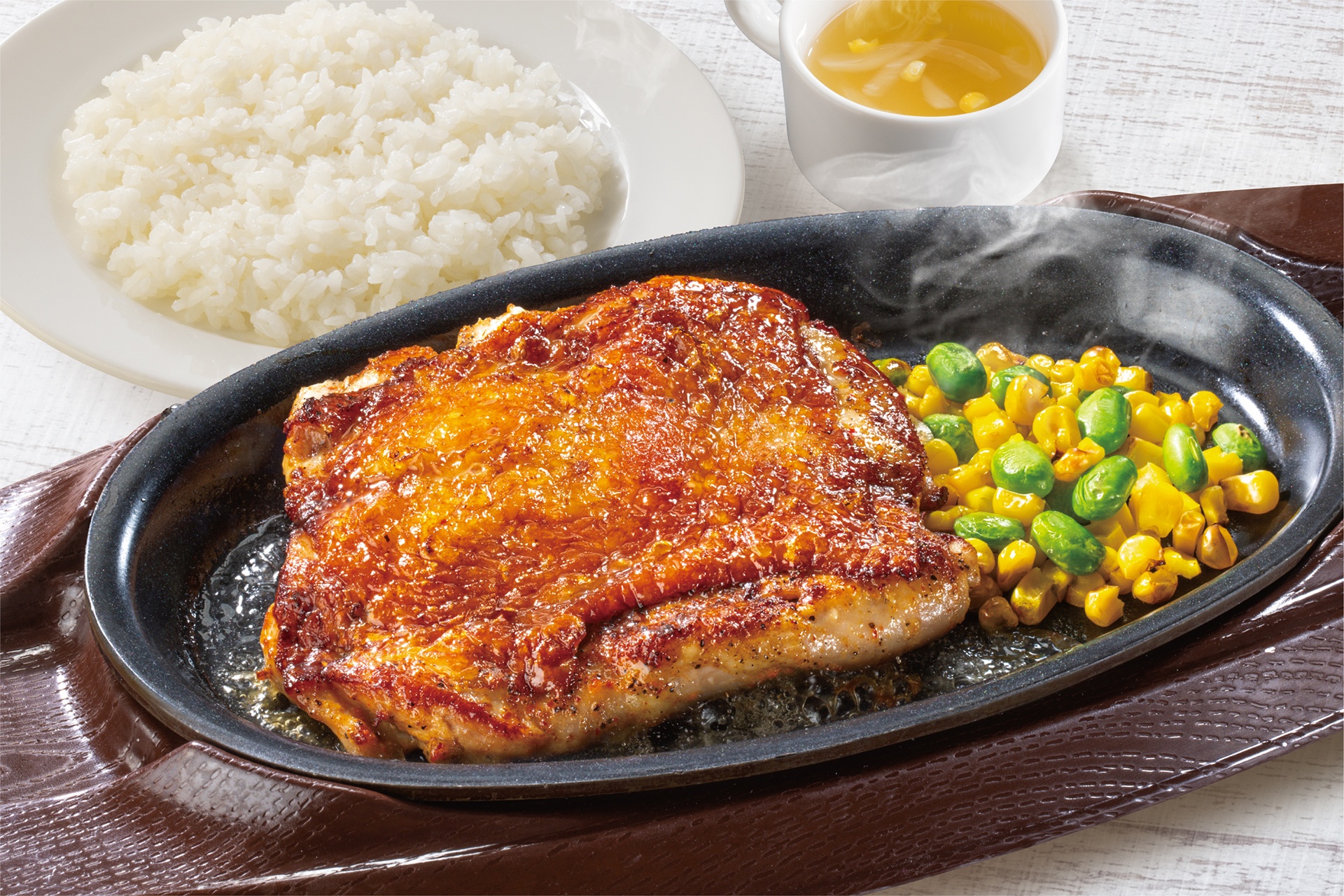 チキテキスパイス焼きランチ（ライスorパン・日替わりスープ付き）