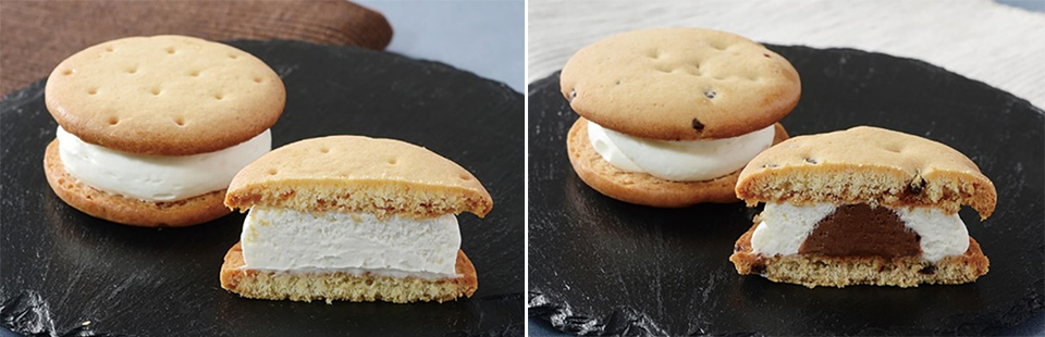 ローソン「しっとりビスケットサンド」「しっとりビスケットサンド ショコラ」