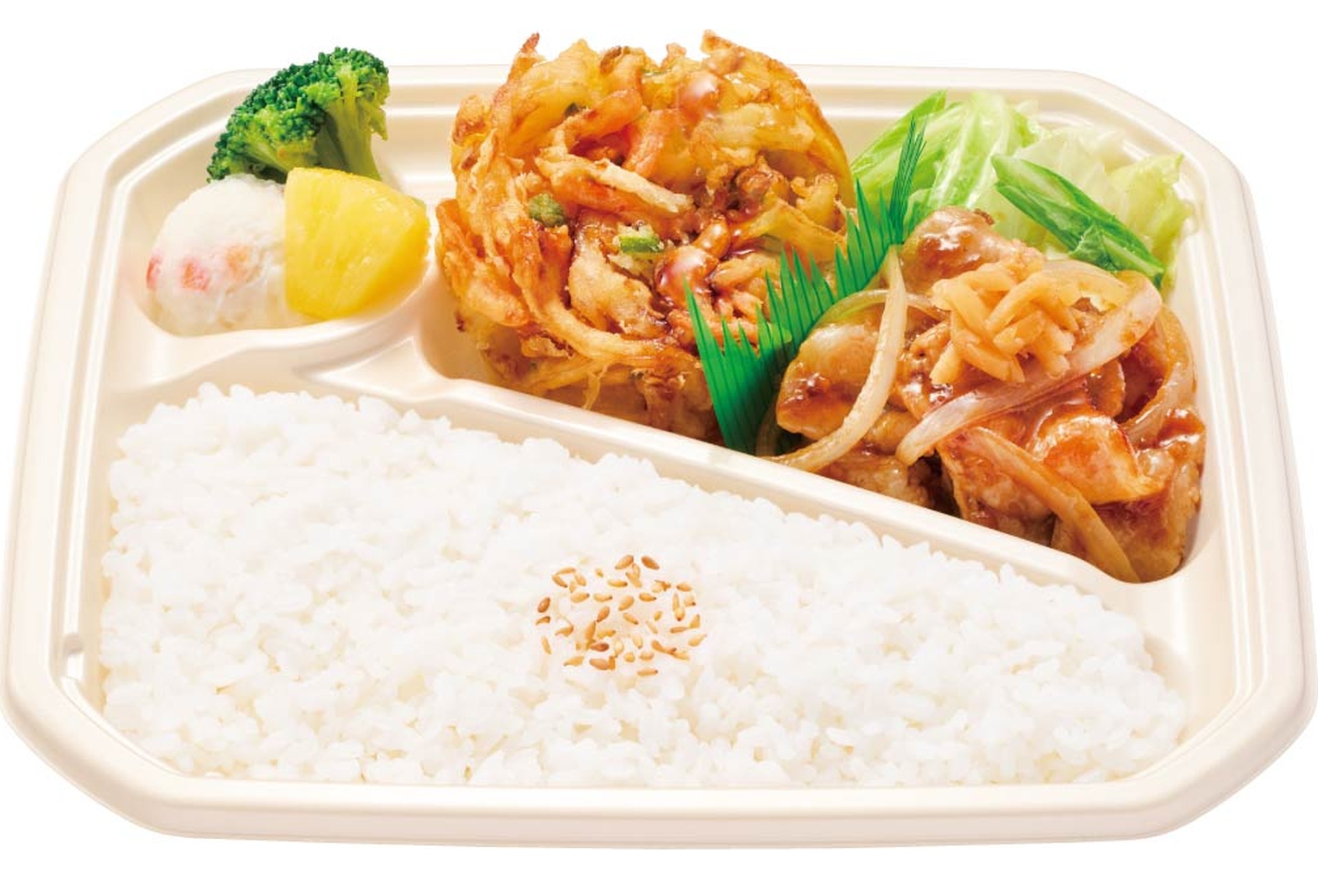 ほっかほっか亭の「かきあげ＆しょうが焼弁当」