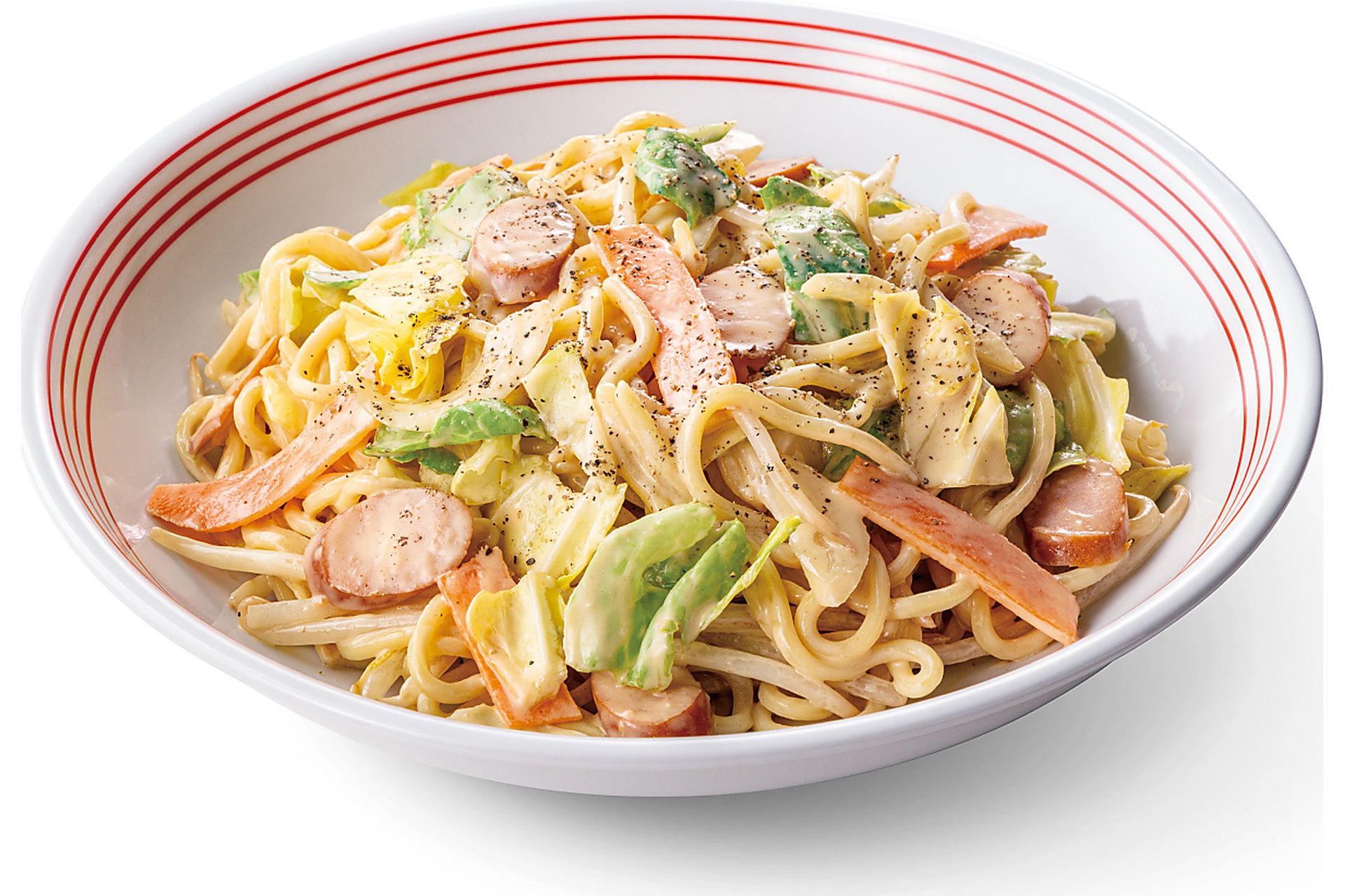 モグベジパスタ カルボナーラ風