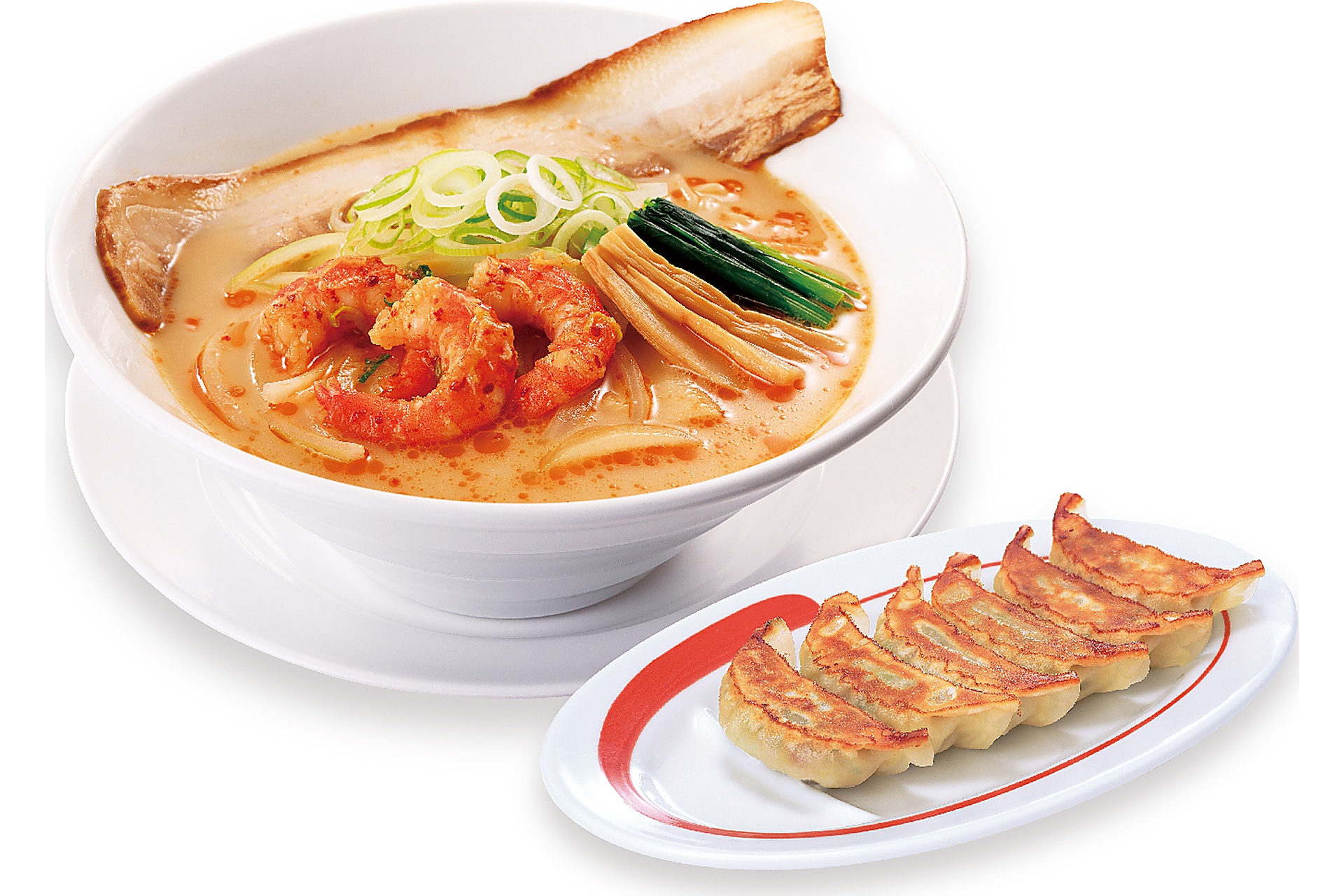 エビ味噌らーめん餃子セット（1090円）