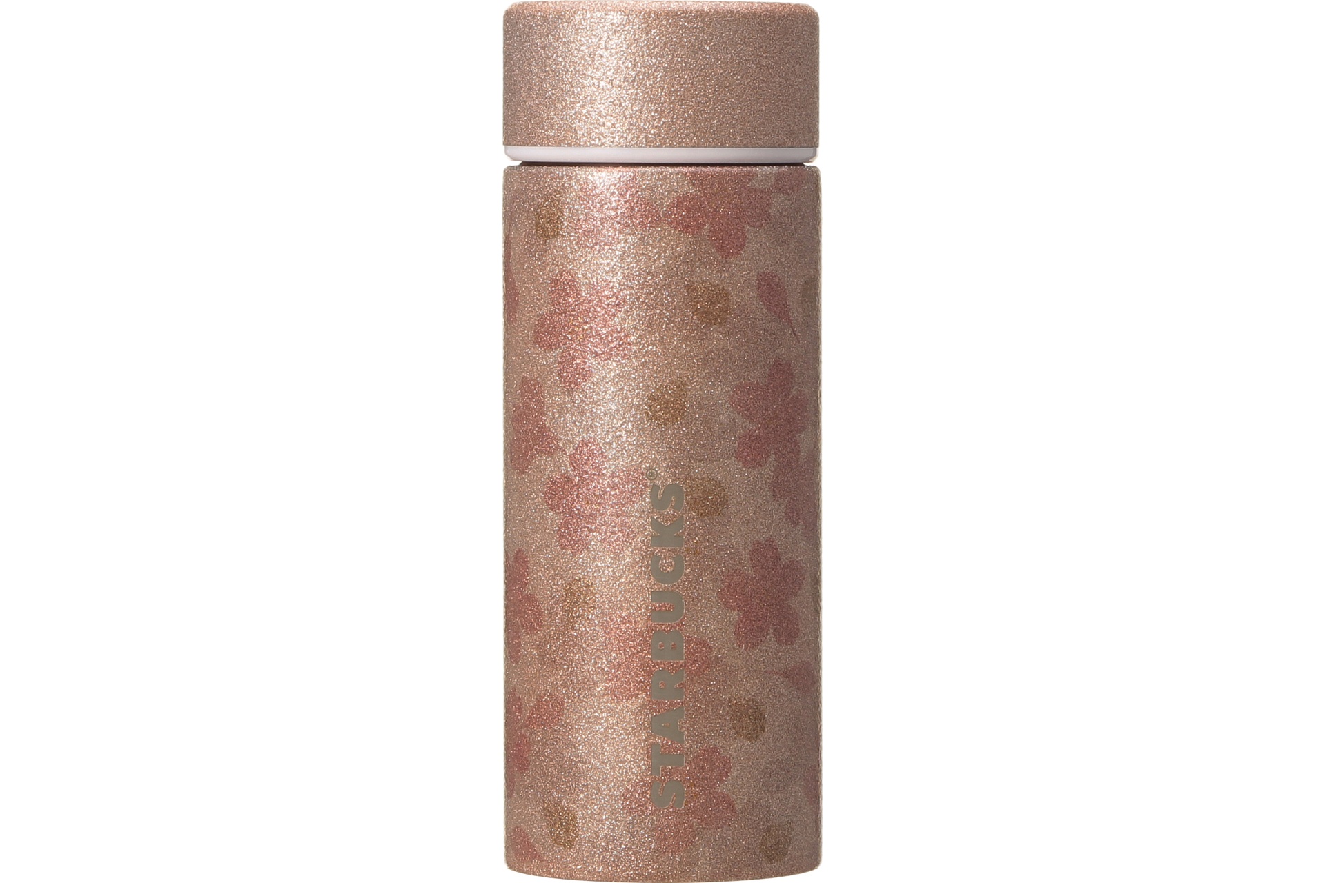 SAKURA2026ステンレスボトルグリッターピンクベージュ355mL