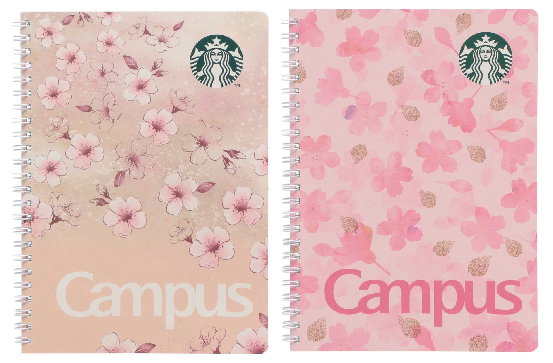 SAKURA2026スターバックスキャンパスリングノートベージュ/ピンク