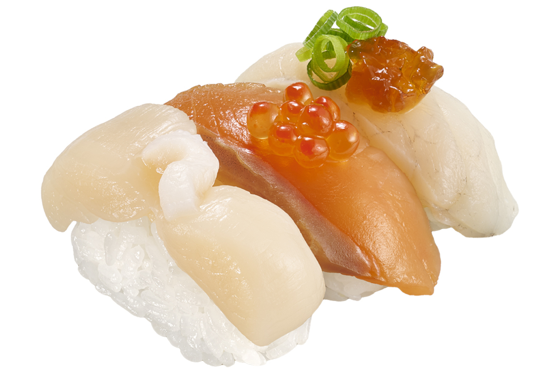 「なまら北海道3貫盛り」（360円～）