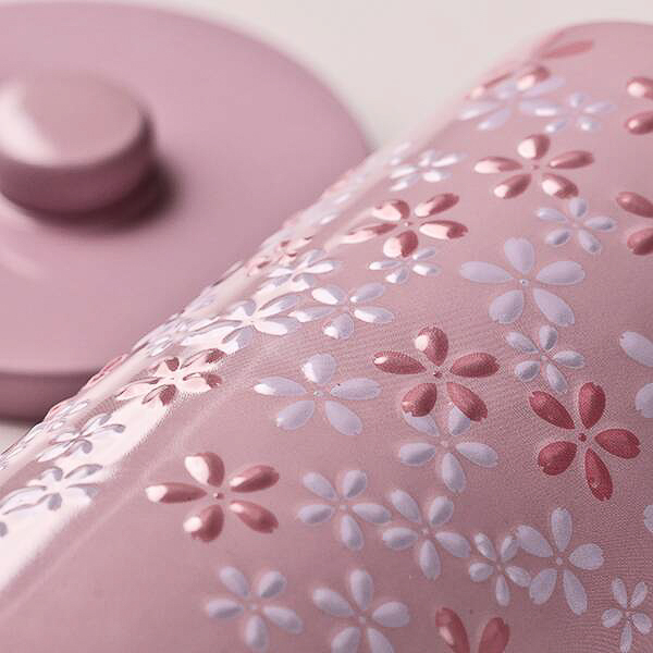 「さくらキャニスター缶」（ピンク）