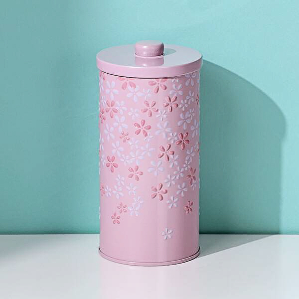 「さくらキャニスター缶」（ピンク）