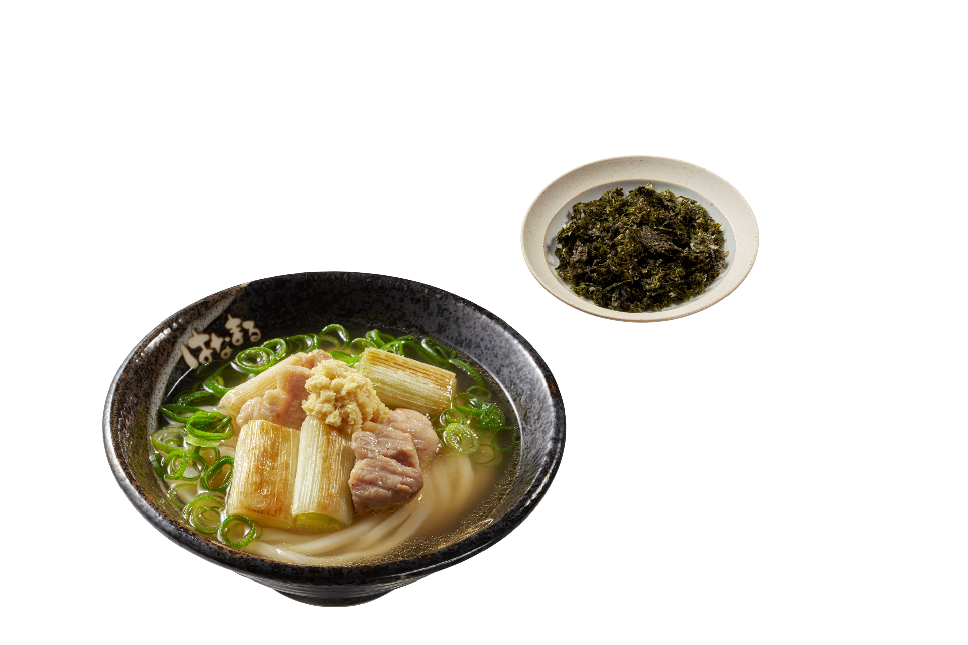 （焼きバラ海苔）生姜鶏ねぎ塩うどん