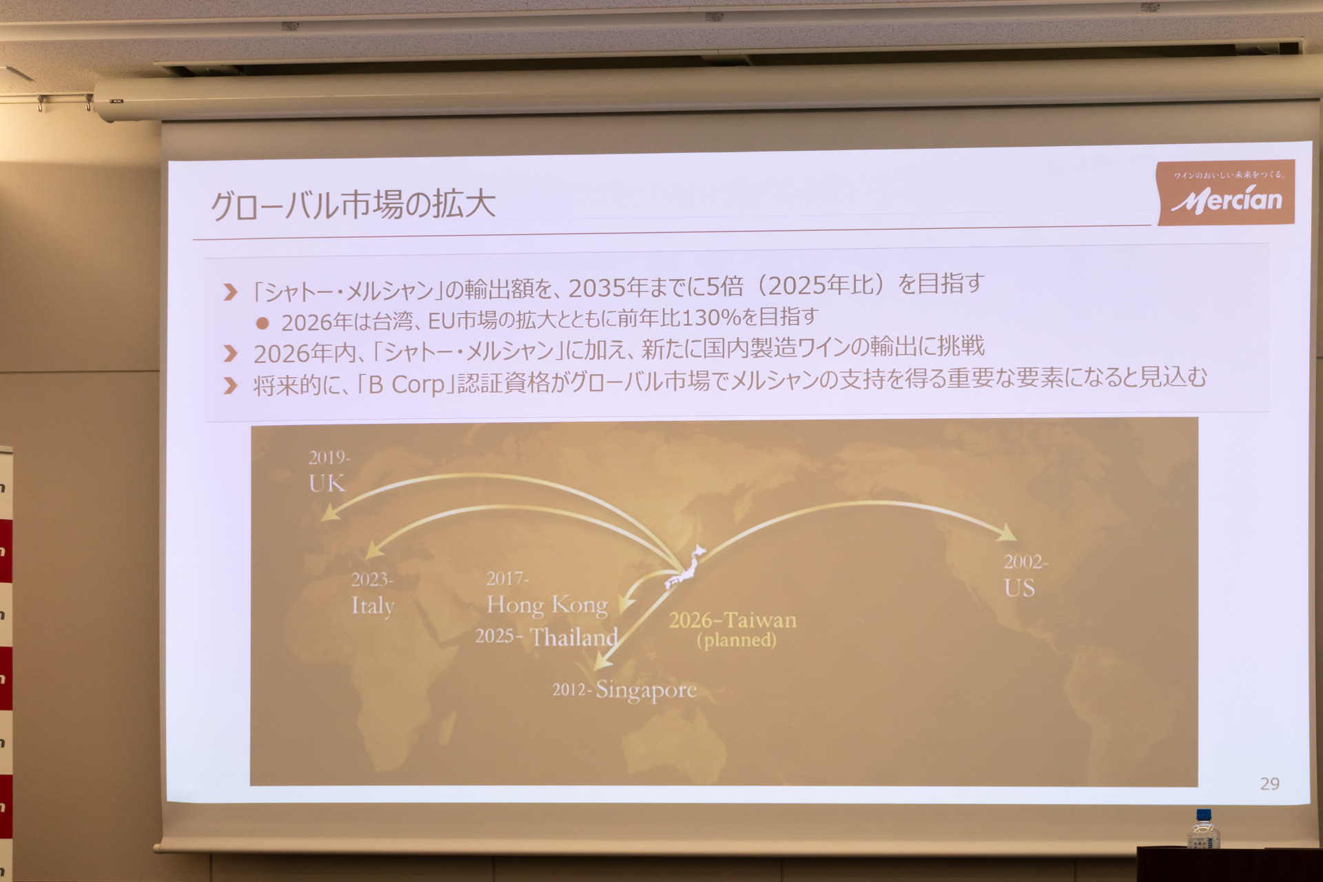 海外にも積極的に展開し、今年からは台湾にも輸出する