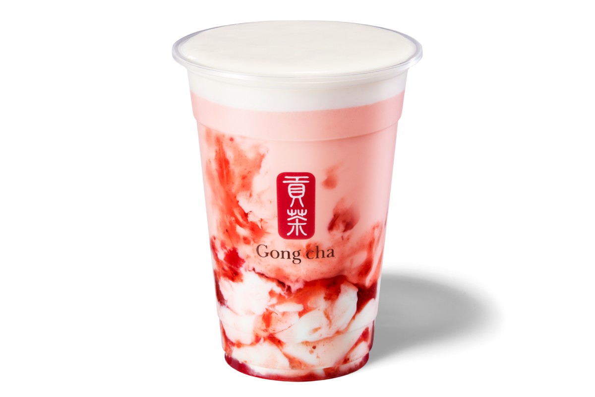 いちご杏仁 ミルクティー