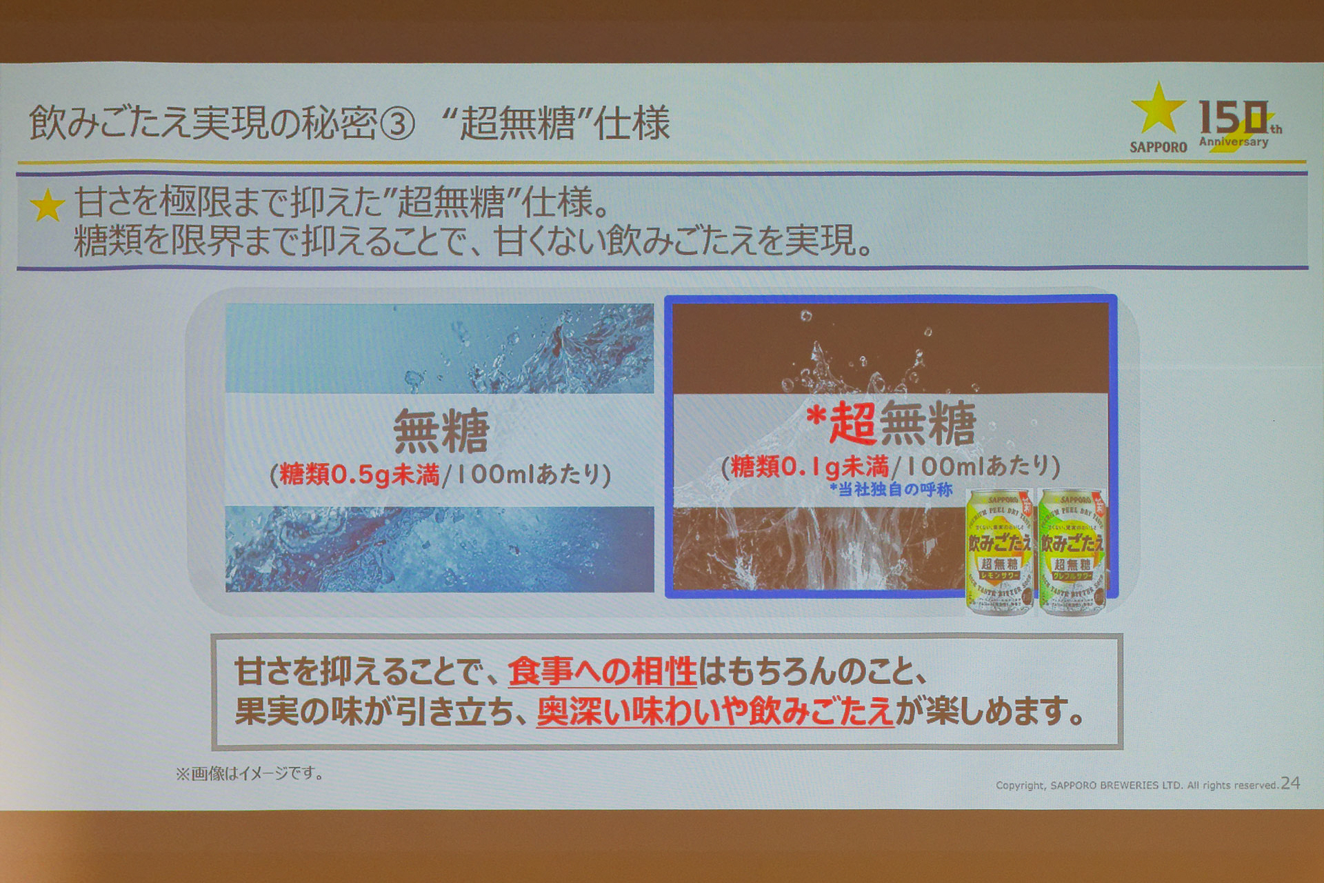 甘さを極限まで低減