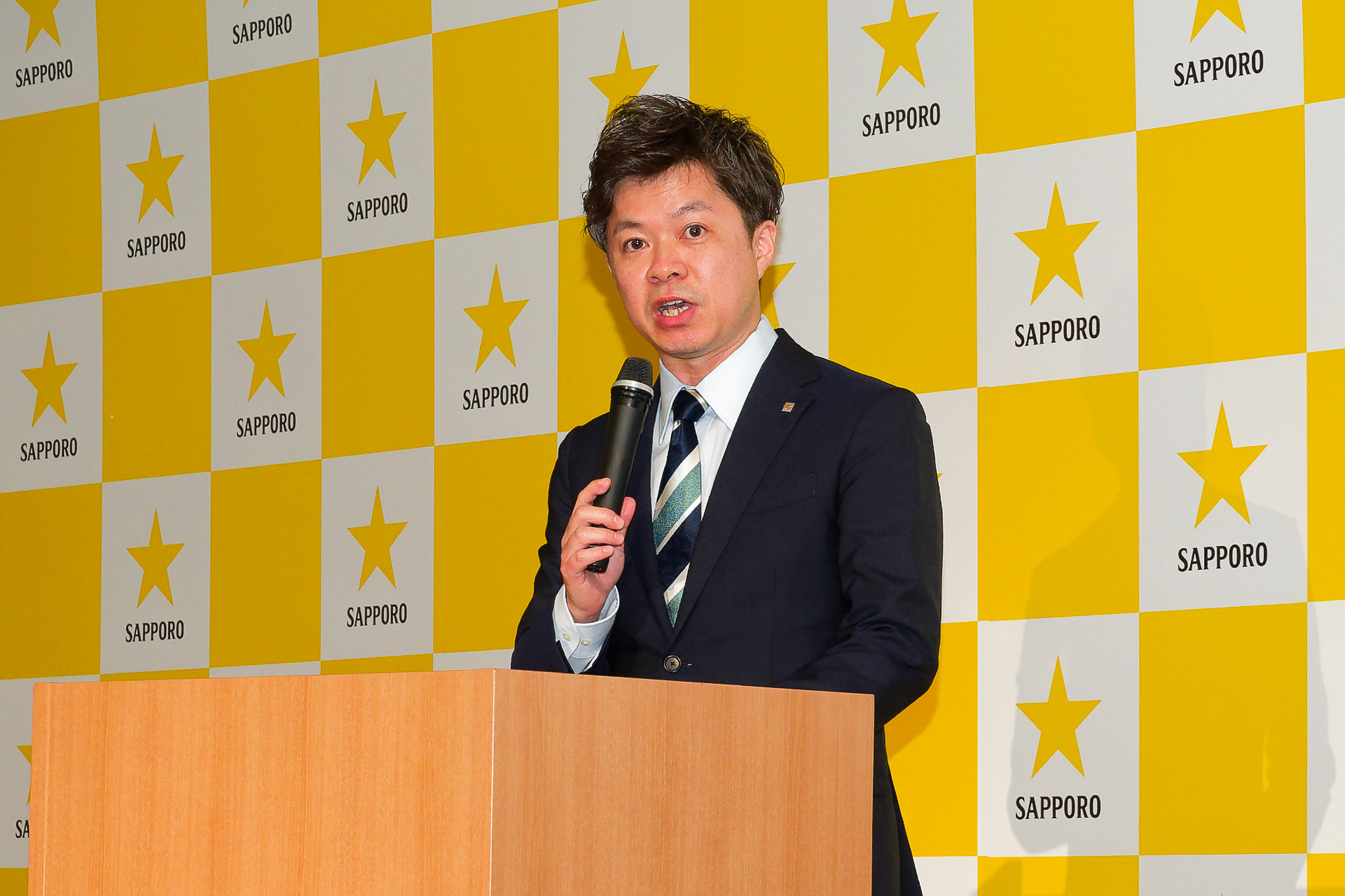 新商品の特徴を紹介したサッポロビール株式会社 マーケティング本部 ビール＆RTD事業部 新商品ブランドマネージャー 高原務氏