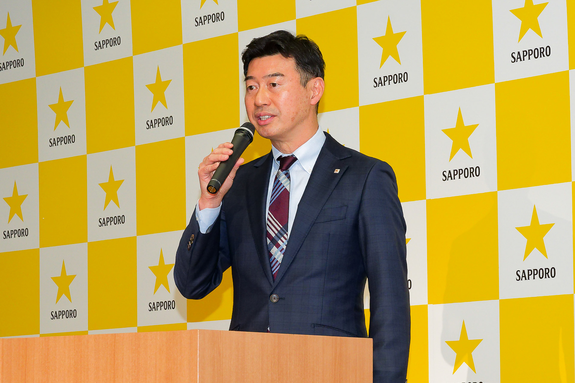 市場動向や商品戦略について解説したマーケティング本部 ビール＆RTD事業部 部長 下和田勇氏