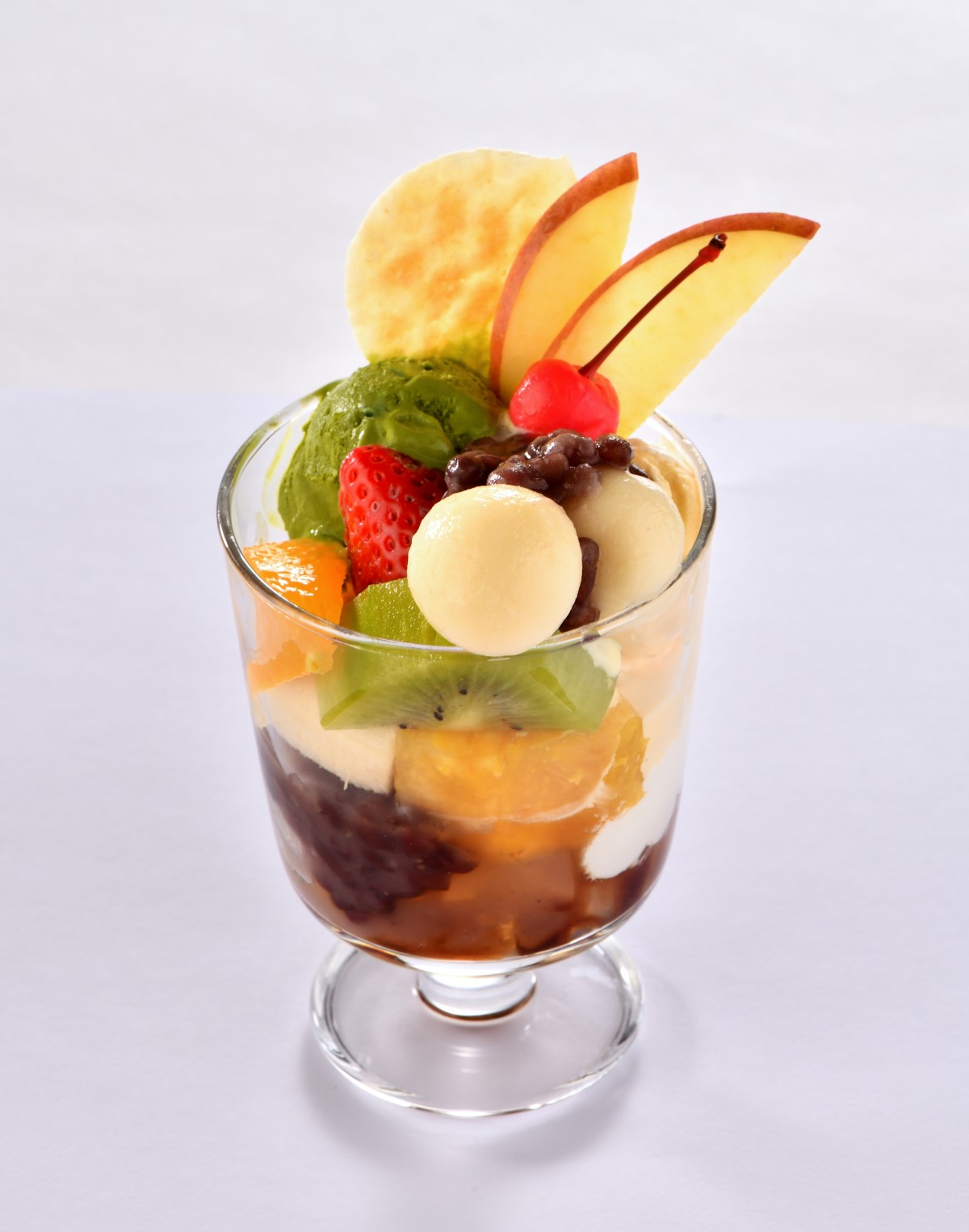 「もちだんご村のこだわりフルーツパフェ」