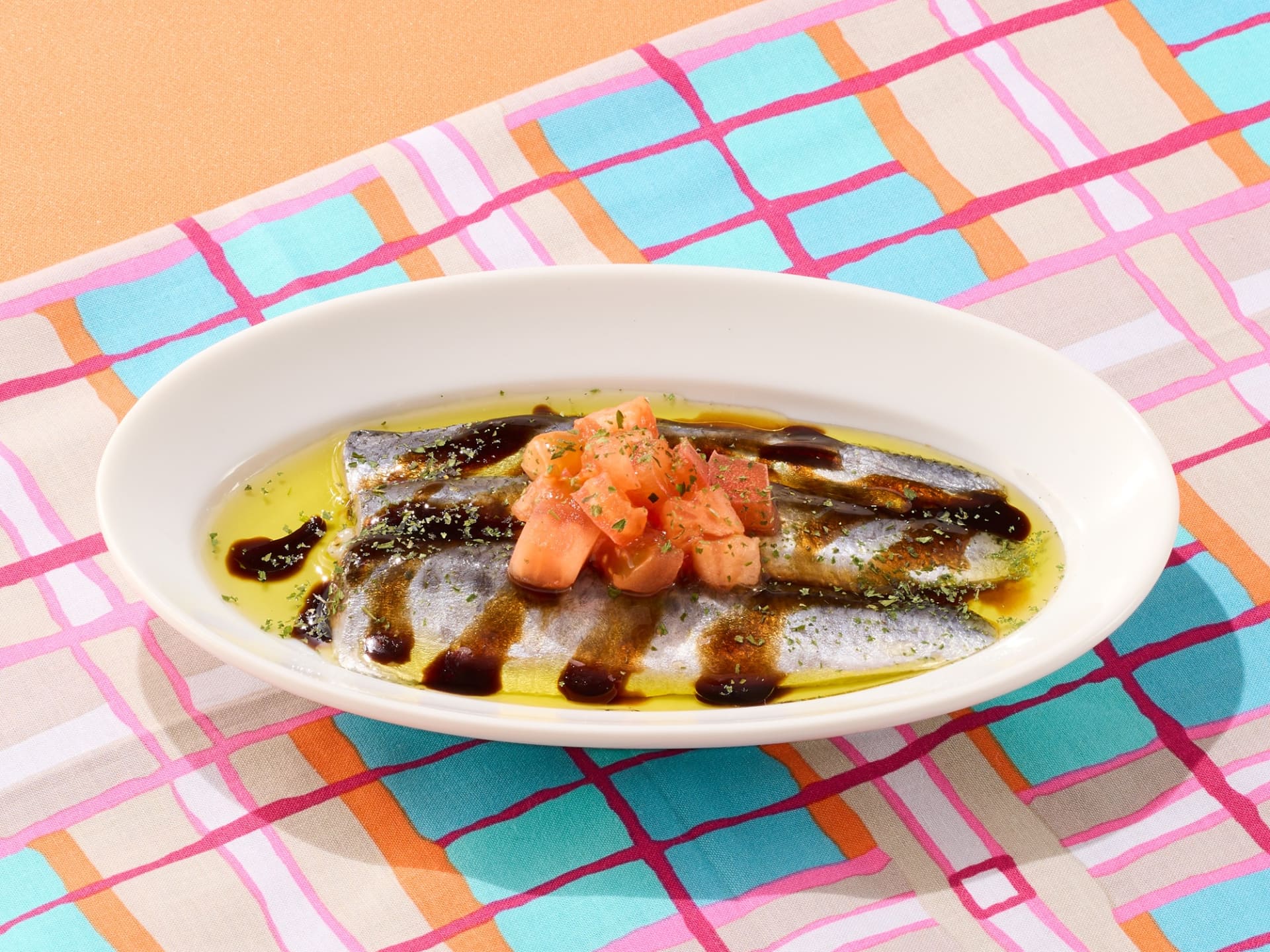 「ランチ 銚子産真いわしのマリネ」（275円）