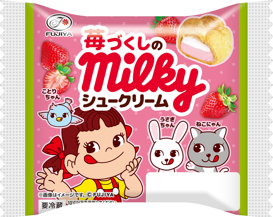 不二家、新キャラクターがデザインされたギフトバッグ/シュークリーム