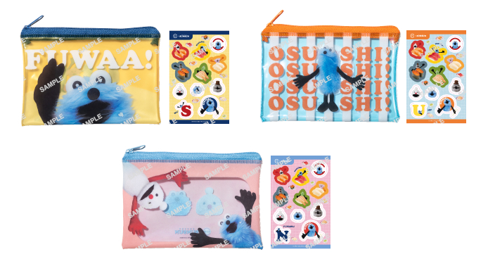 コラボ限定クリアポーチ＆シール（全3種）