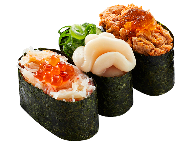 3種の冬ネタ食べ納め軍艦