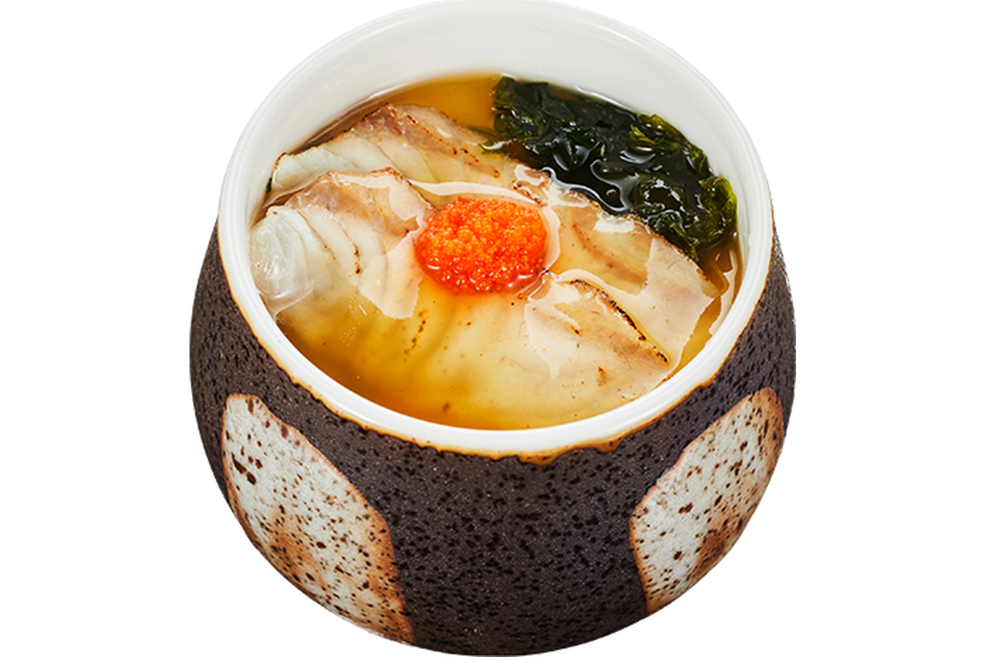 贅沢 炙り真鯛とあおさの茶碗蒸し