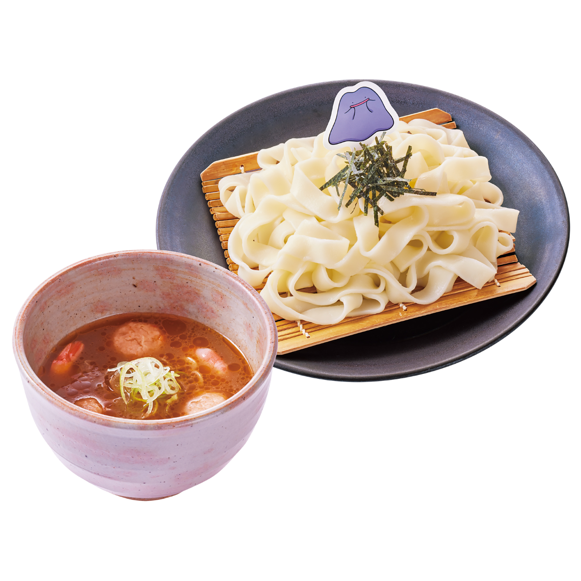 「メタモンのエビつけきしめん」（1400円～1480円）