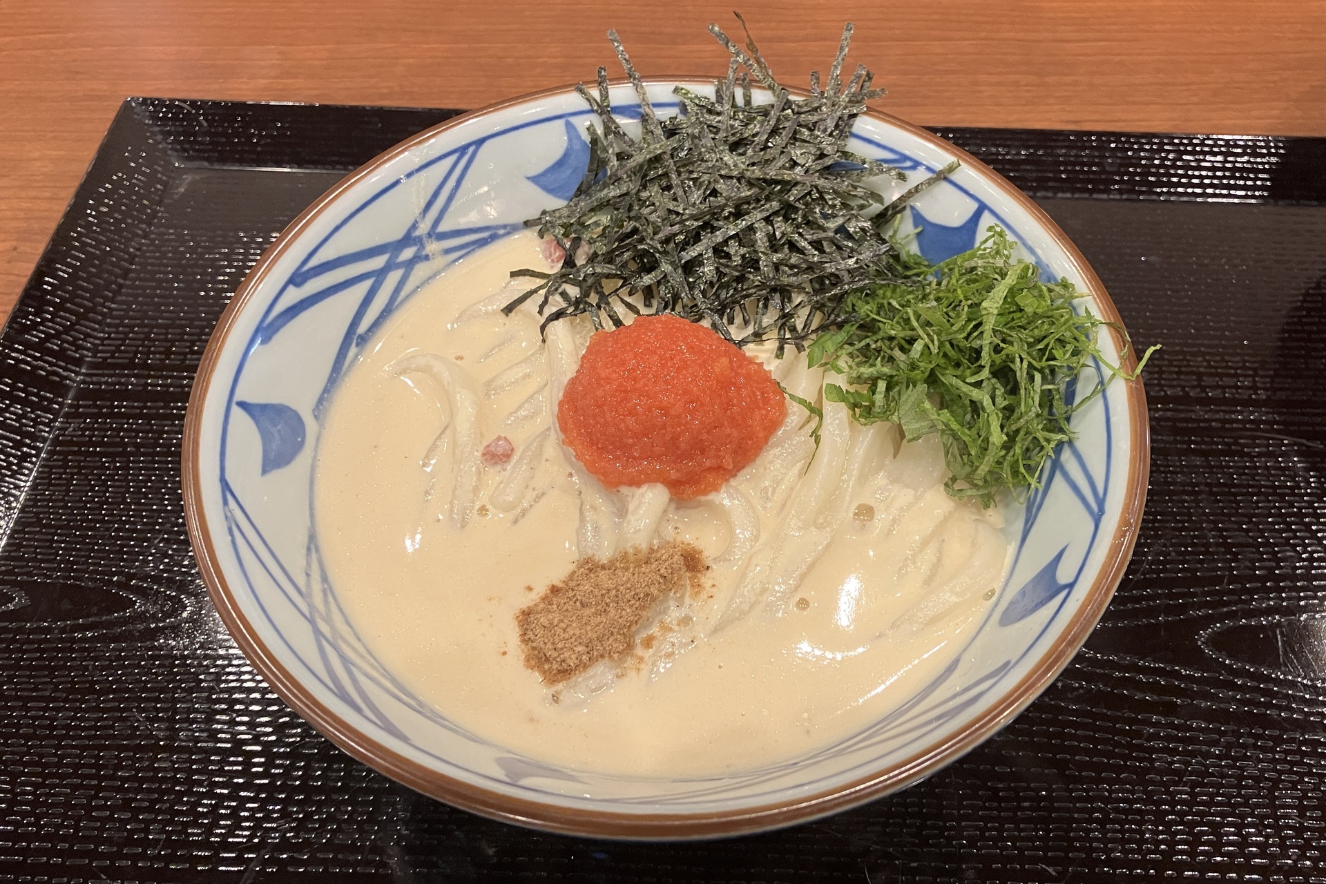 試食で提供された「明太クリームうどん」
