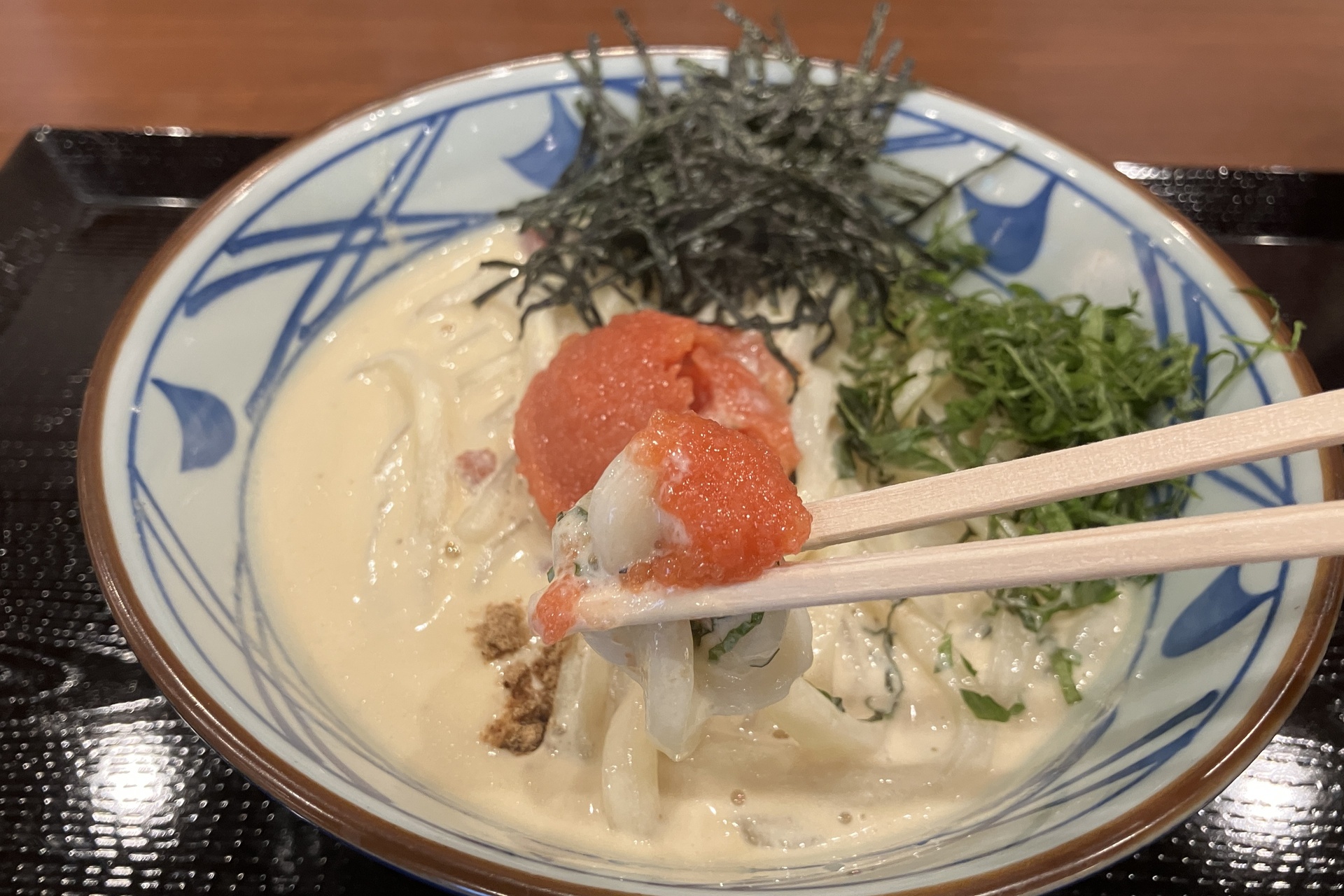 明太子が加わるとピリリと味わいが変化