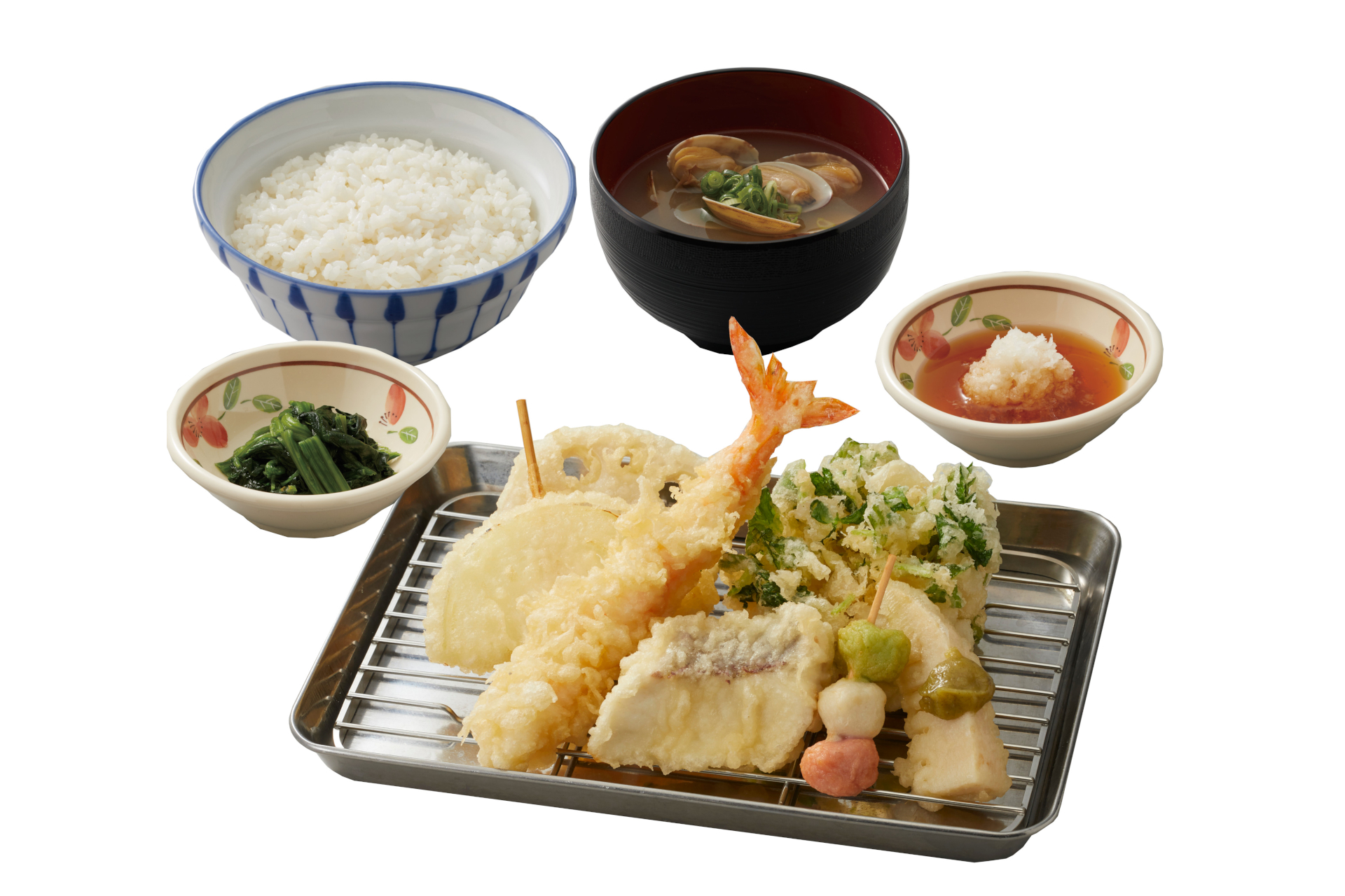 「真鯛と筍の天ぷら定食」（1390円）
