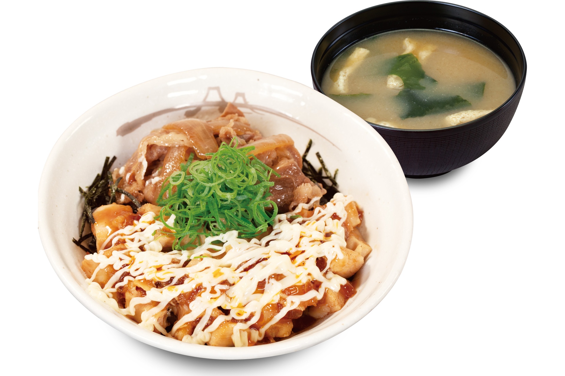 炙りマヨ辣鶏めしコンボ牛めし