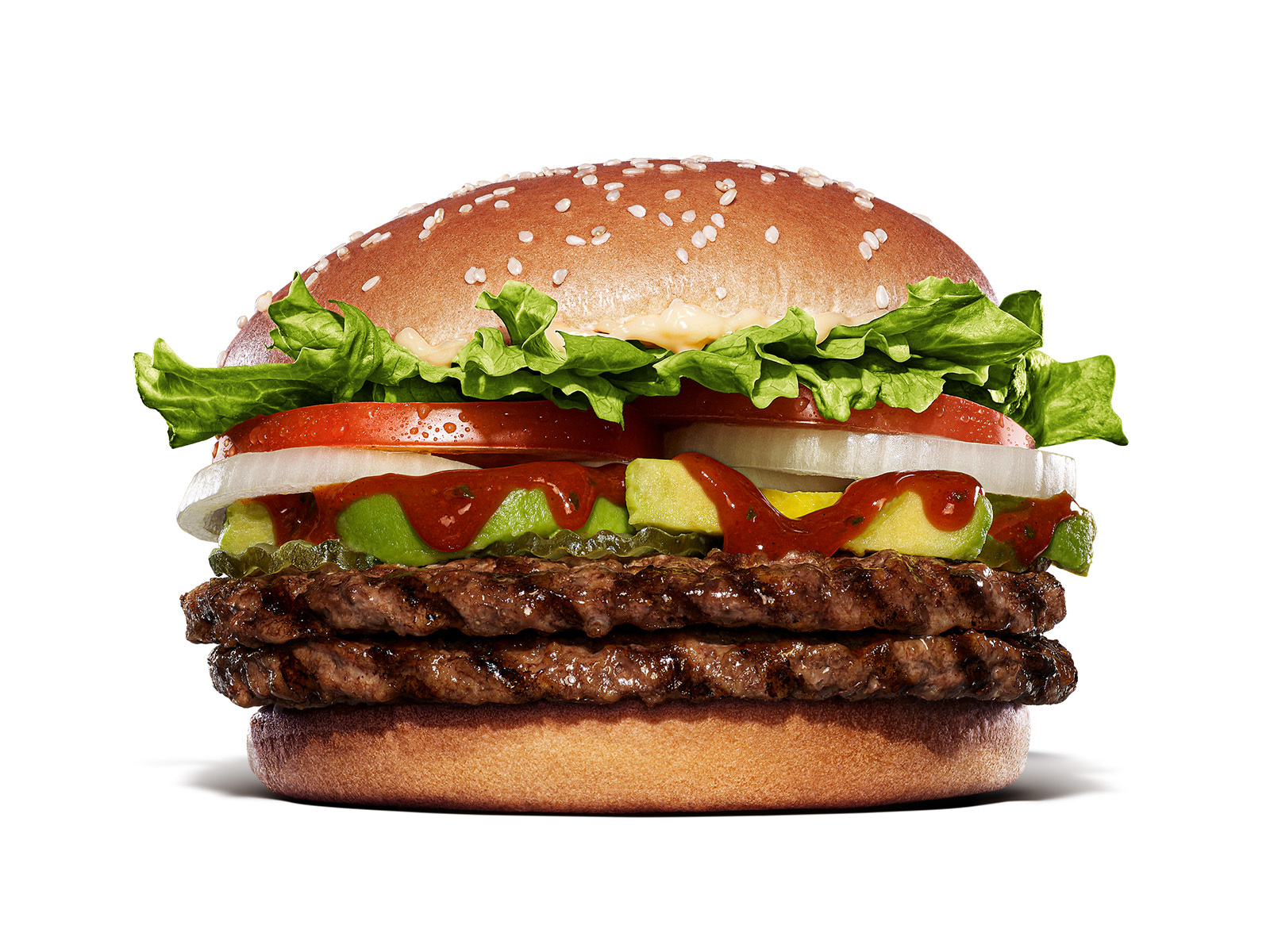 「ダブルスパイシーサルサ アボカドワッパー」（単品 1340円/セット 1640円）