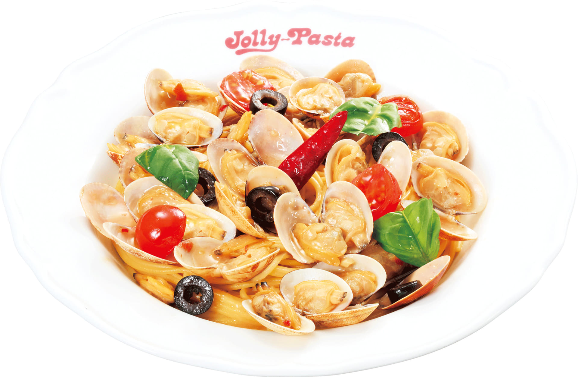 たっぷりの殻付きアサリやアサリのむき身、ミニトマト、スライスオリーブが入ったガーリック香る「ボンゴレビアンコ」（1199円）もグランドメニューで販売中