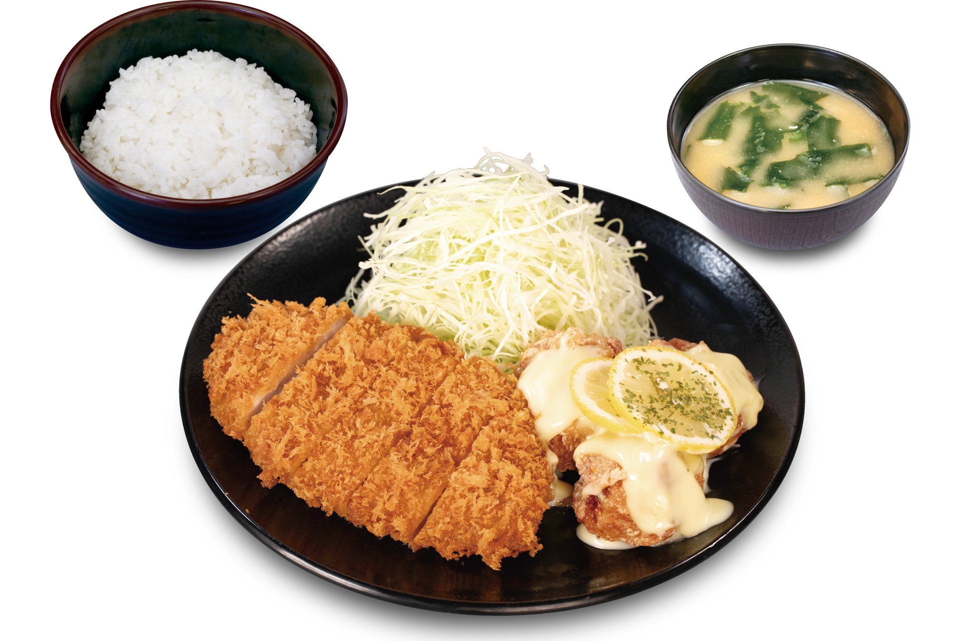 ロースかつ＆ハニーレモン唐揚げ定食