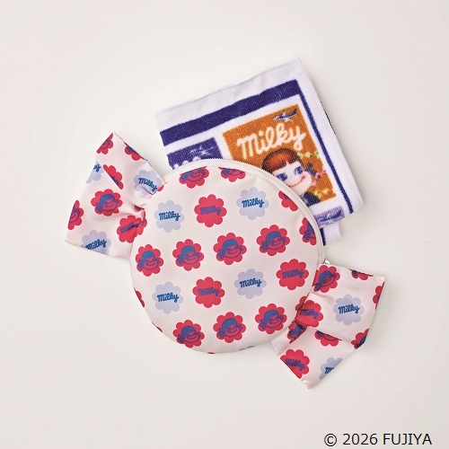 ＜ANAオリジナル＞PEKO for ANA milky ハンドタオル付きポーチ