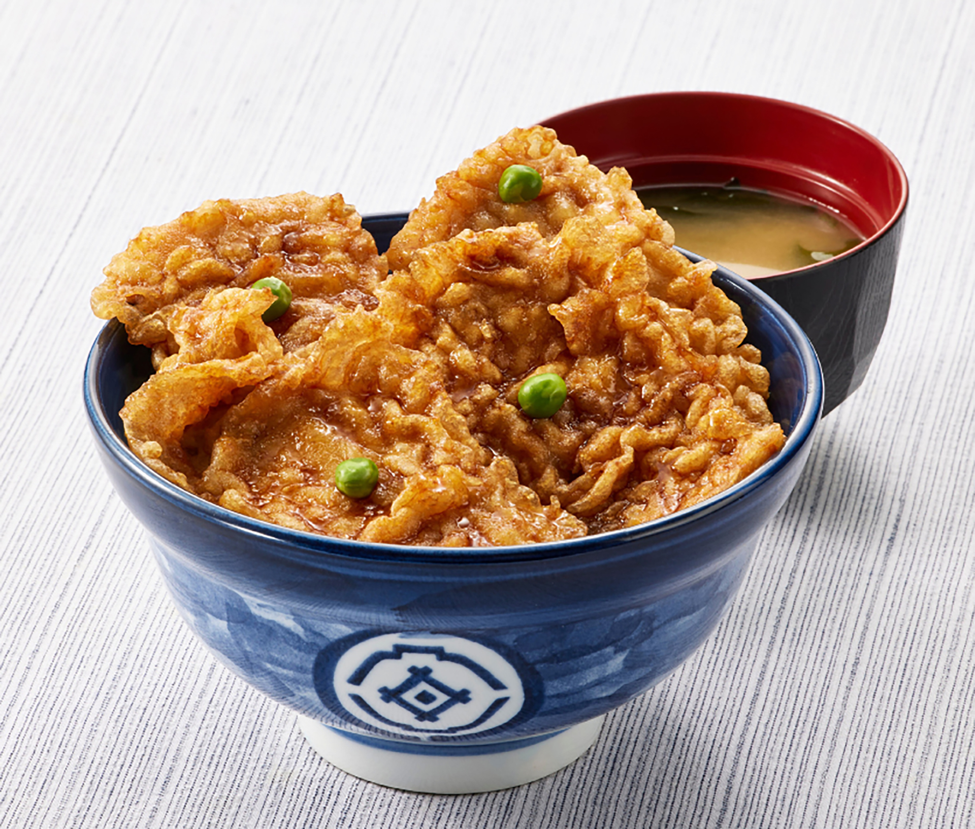「たれづけ豚ロース天丼（みそ汁付）」（豚ロース天3枚 960円、4枚 1260円、5枚 1560円）