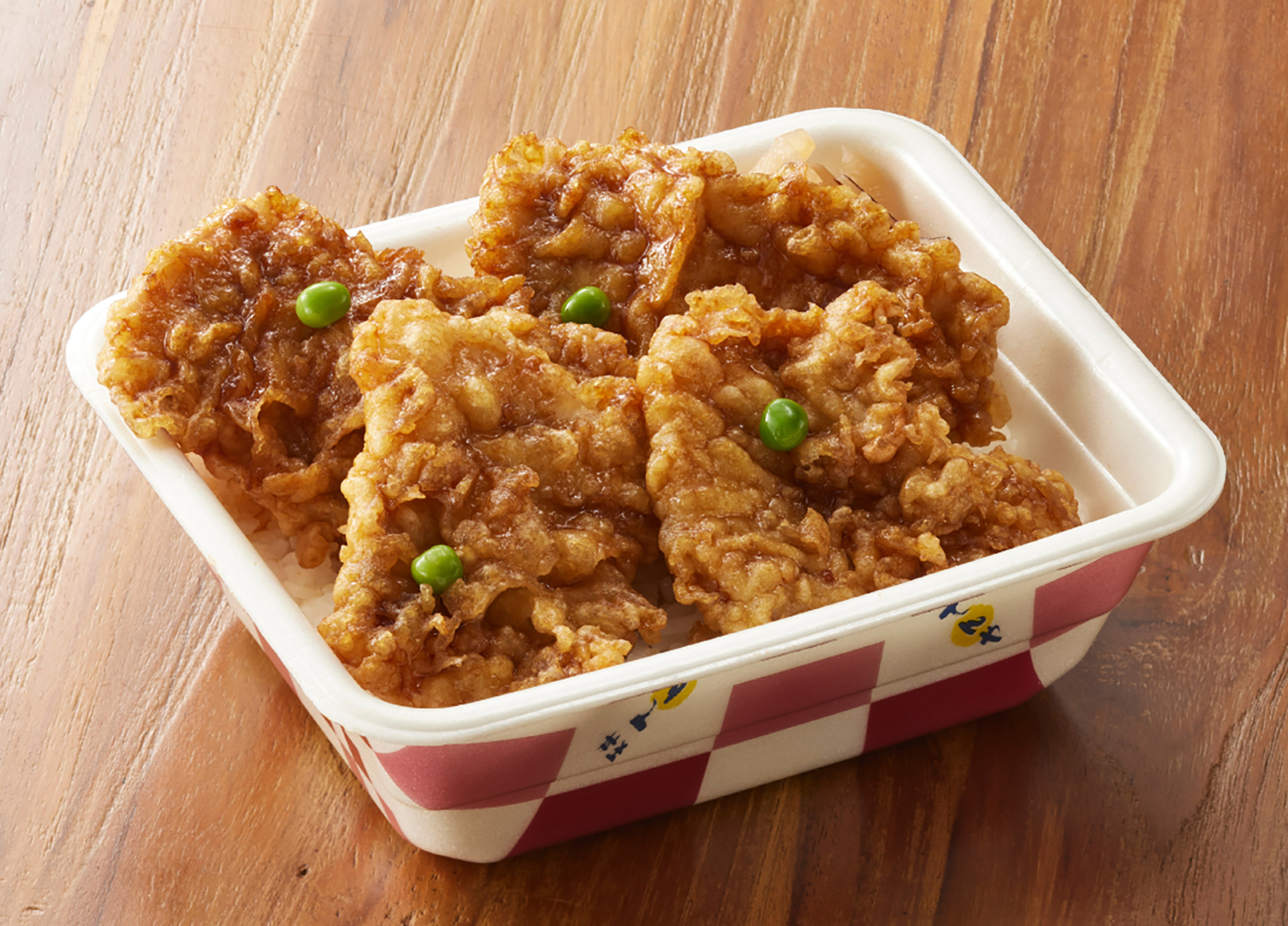 ［テイクアウト］「たれづけ豚ロース天丼弁当（お新香付）」（［テイクアウト］豚ロース天3枚 960円、4枚 1260円、5枚 1560円、［デリバリー］豚ロース天3枚 1300円、4枚 1700円、5枚 2110円）