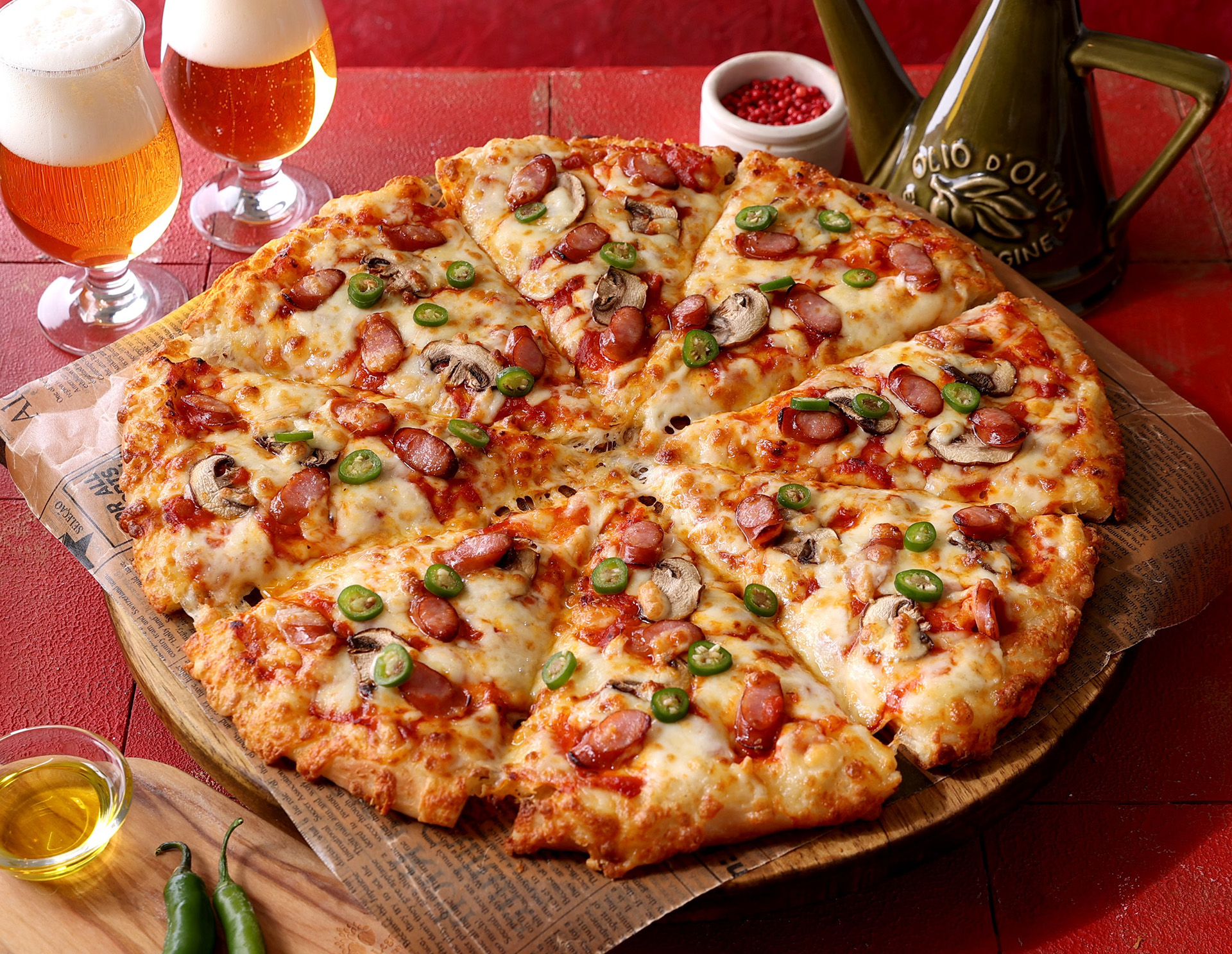 ピザーラ「セラーノペッパー＆ソーセージ」