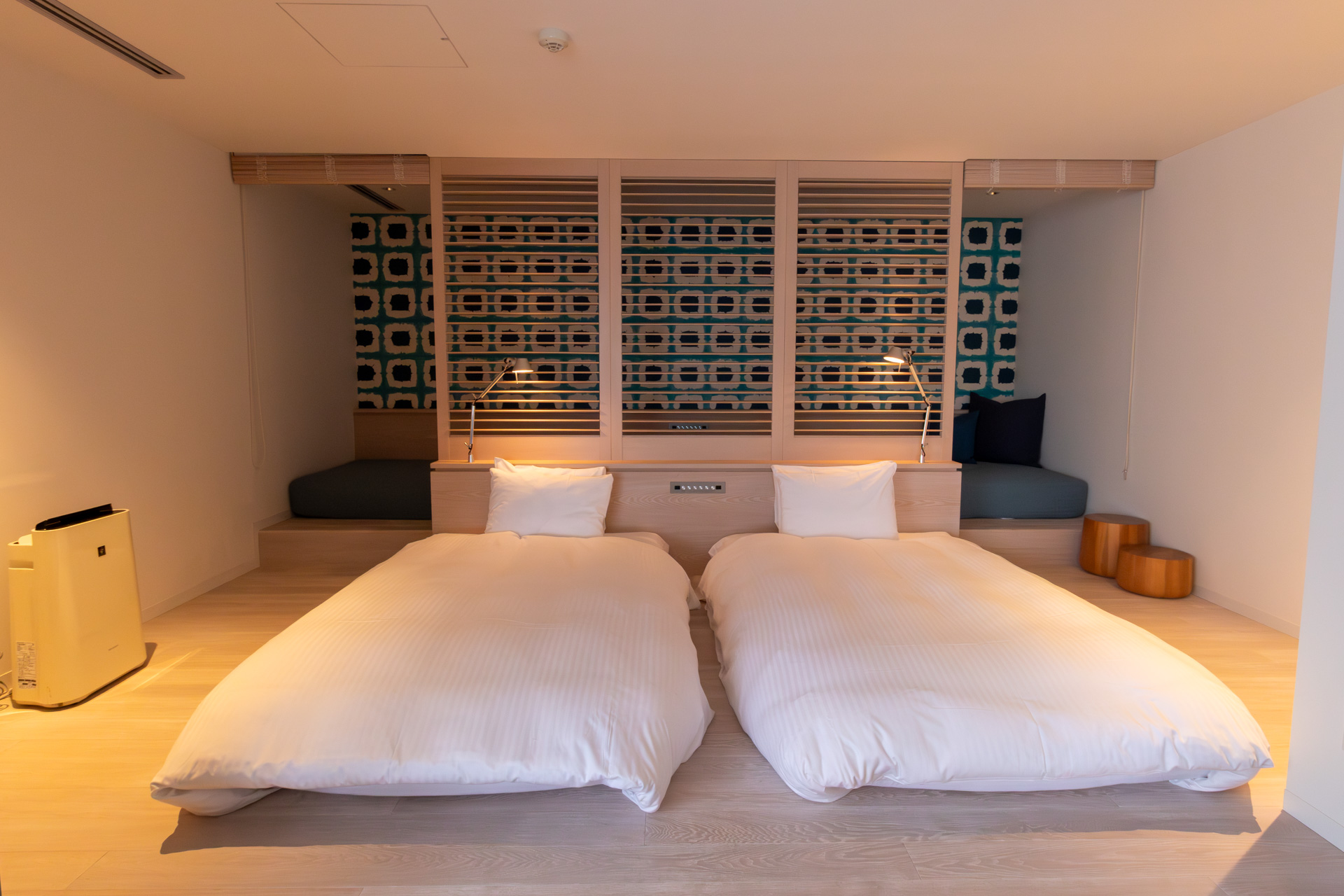 ベッドルームは2か所の豪華仕様。ちなみにトイレも2か所ある