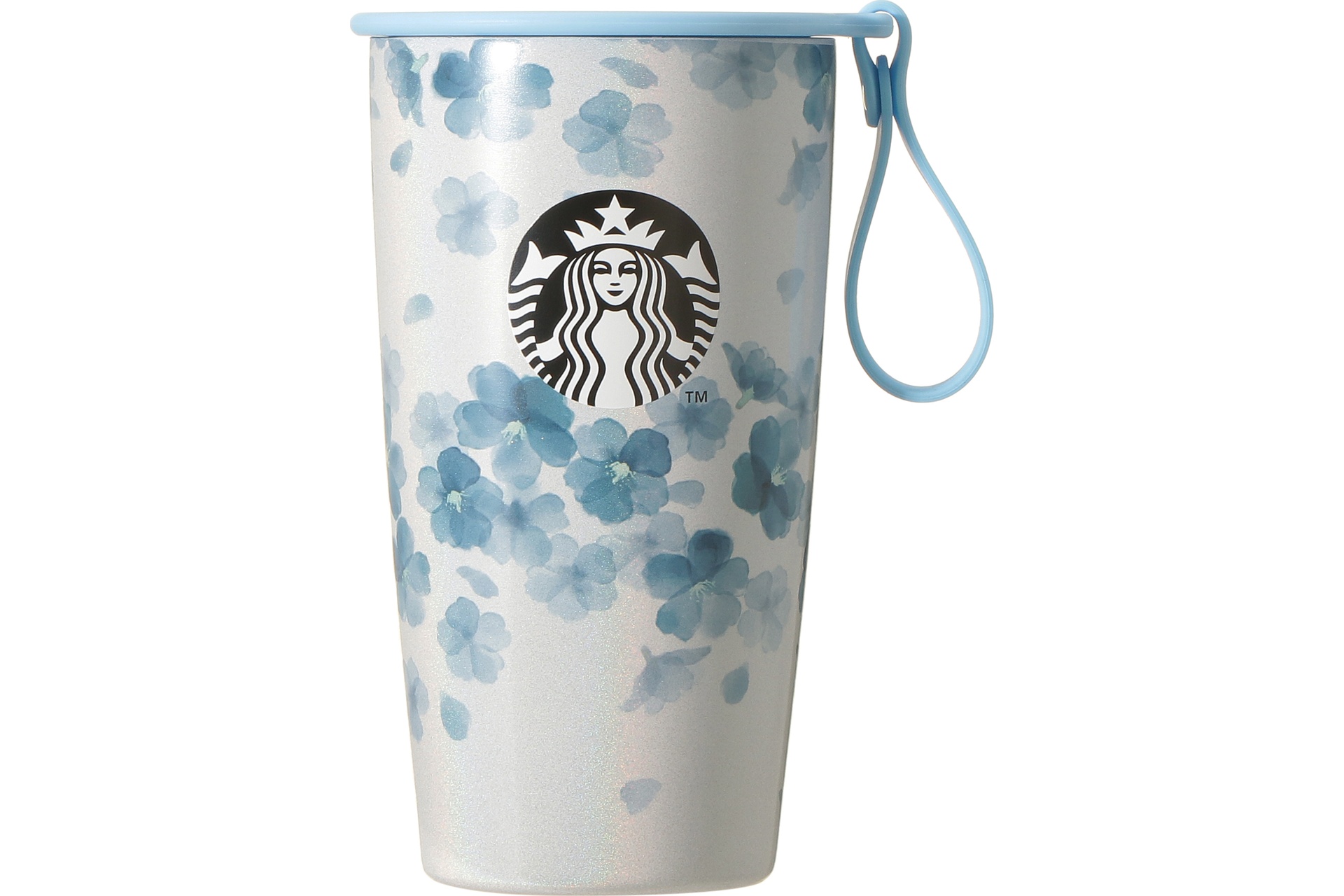 SAKURA2026ストラップカップシェイプステンレスボトルエアリーブルー355mL