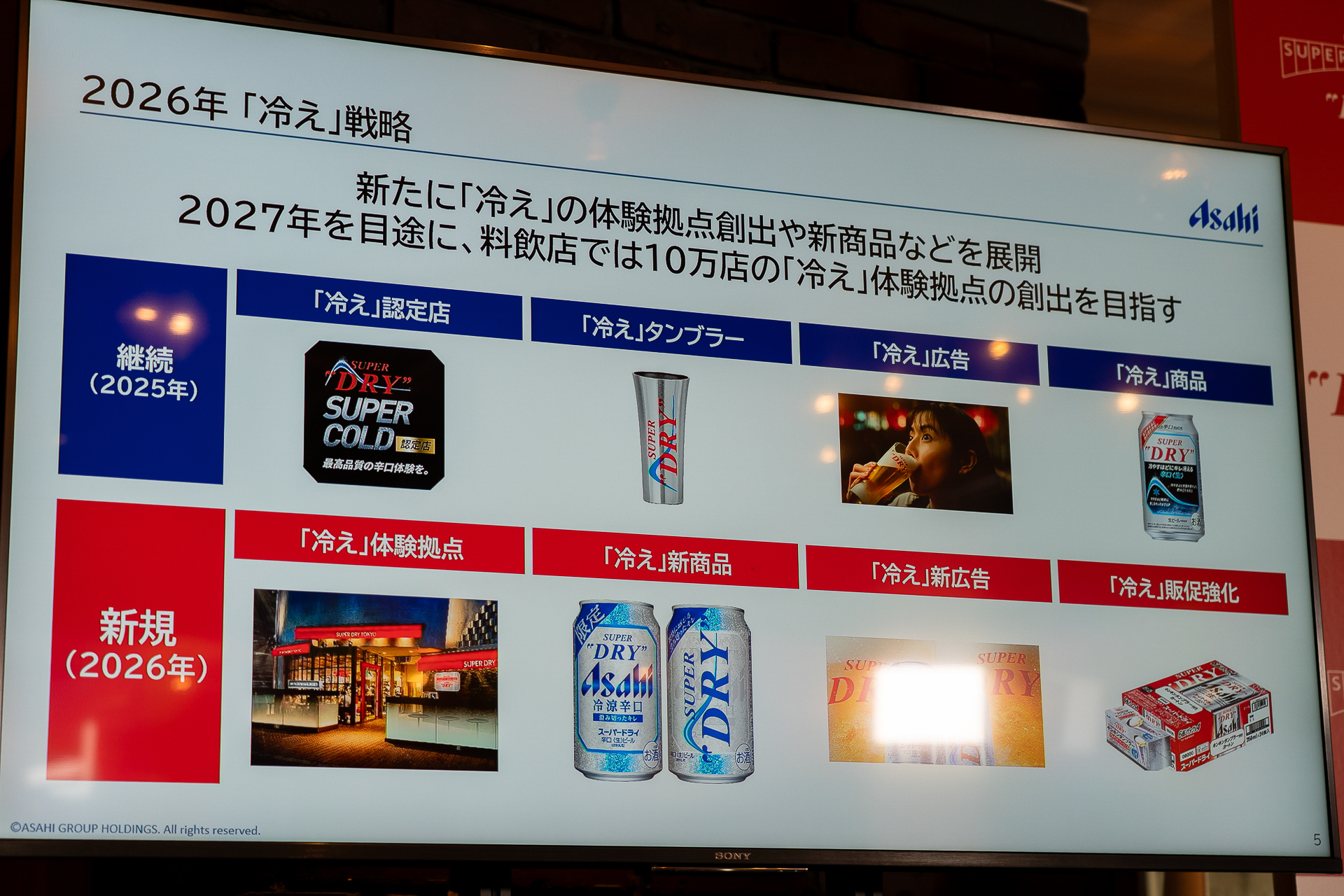 昨年から取り組んでいるビールの「冷え」戦略に2026年もさまざまな展開で注力する