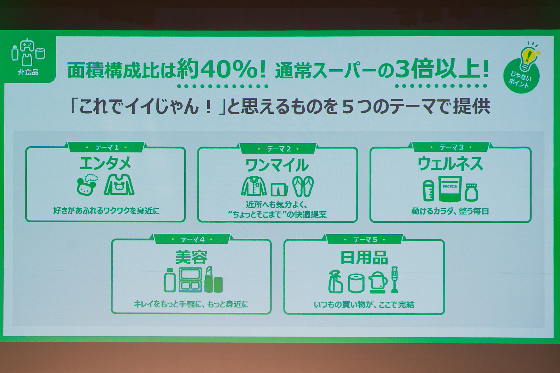 エンタメグッズ、日用品、コスメなども充実させる