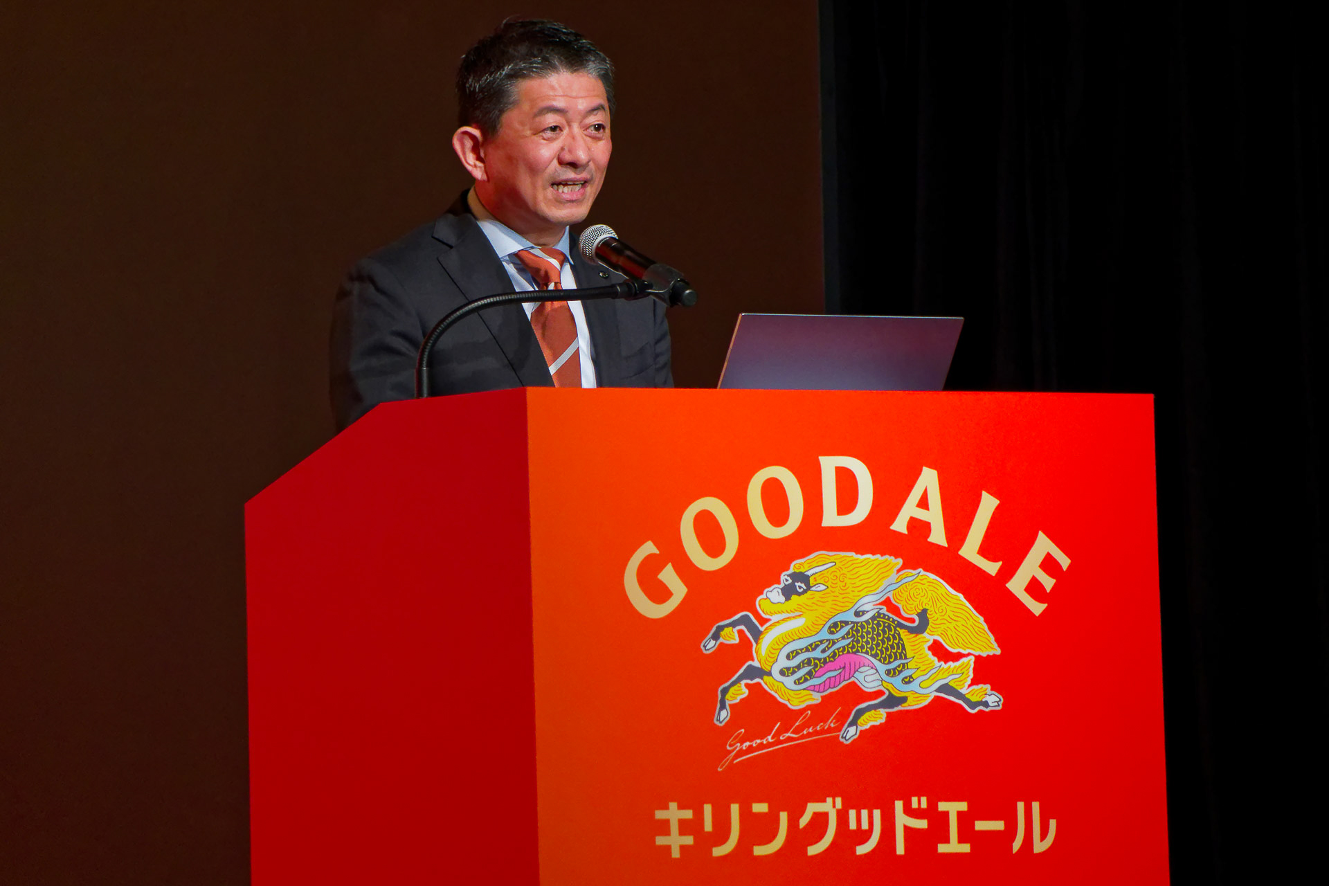 好調な売れ行きについて報告するキリンビール株式会社 執行役員 マーケティング部長 今村恵三氏