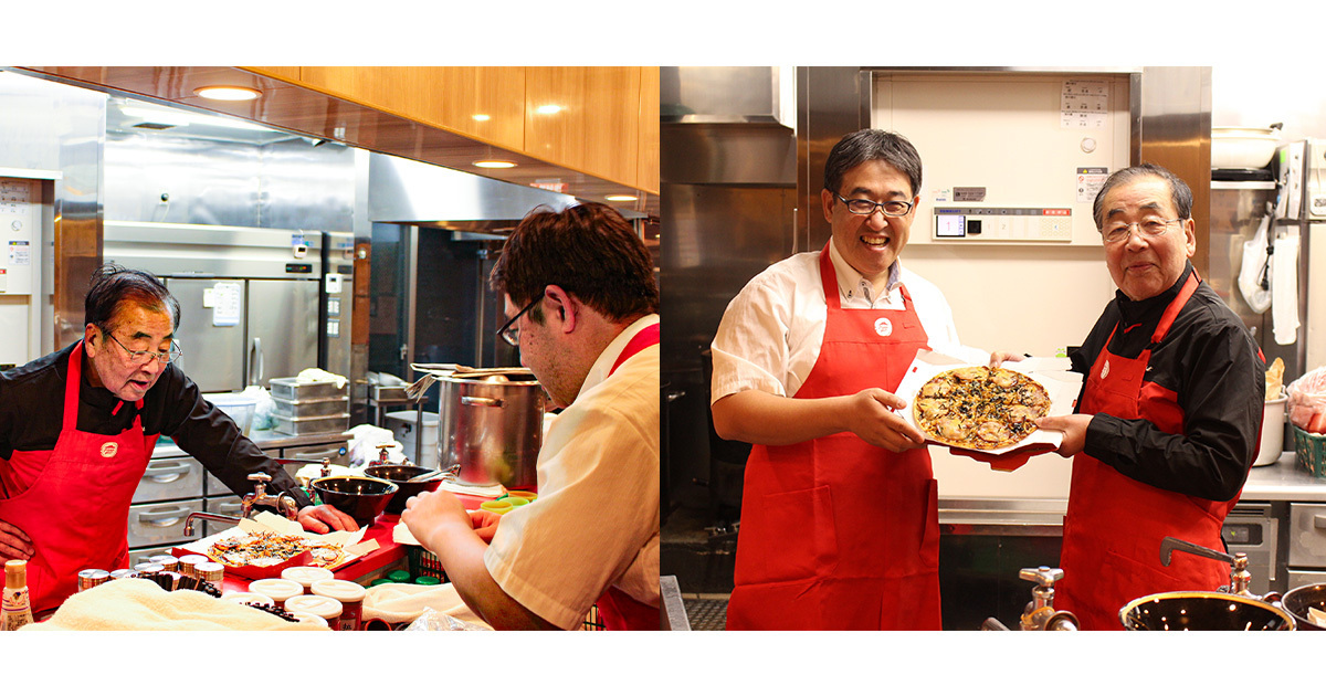 吉村会長自ら試食・監修