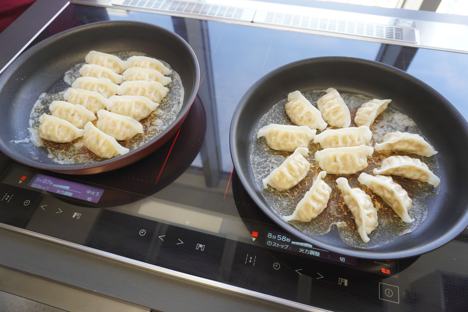 約9分でハネがいい焼き色に