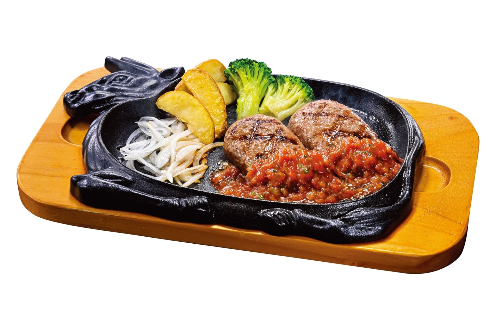 「トマトサルサ大俵ハンバーグ」（150g 1309円、200g 1419円、250g 1639円）