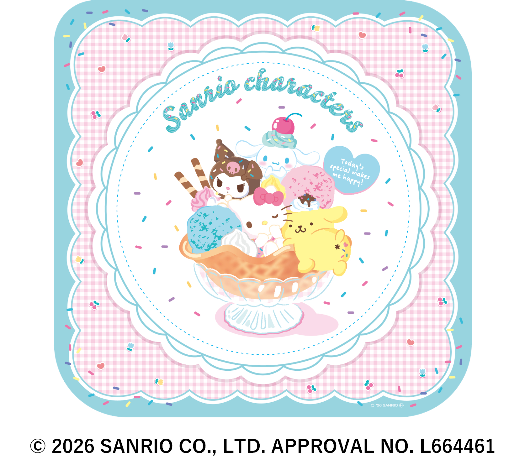 台紙デザインもキャラクター仕様