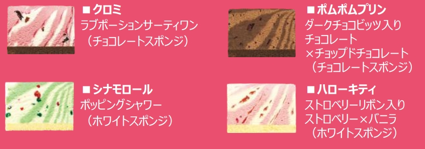 キャラクターごとに楽しめる4種のフレーバー