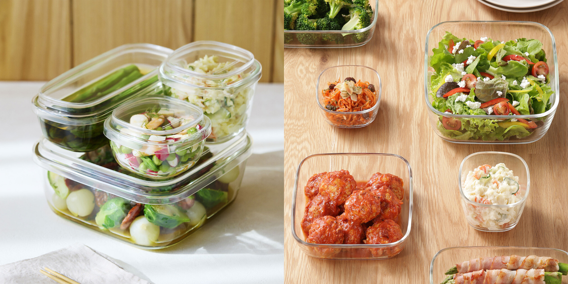 無印良品「蓋をしたままレンジで使える 耐熱ガラス容器」